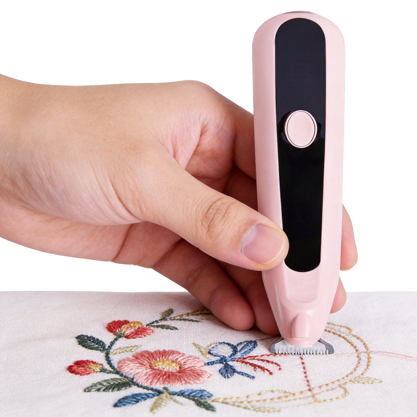 Electric Professional Seam Ripper Rechargeable Stitches Eraser for Embroidery Embroidery Tools for Women Mothers Beginners Enthusiasts (Pink)