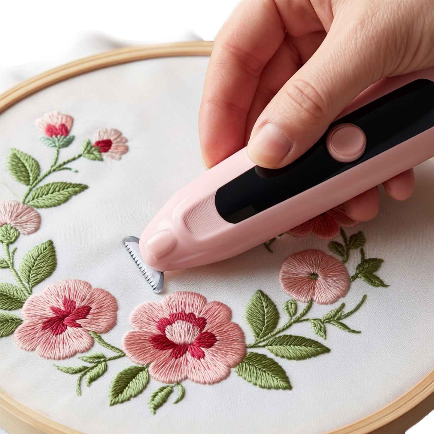 Electric Professional Seam Ripper Rechargeable Stitches Eraser for Embroidery Embroidery Tools for Women Mothers Beginners Enthusiasts (Pink)