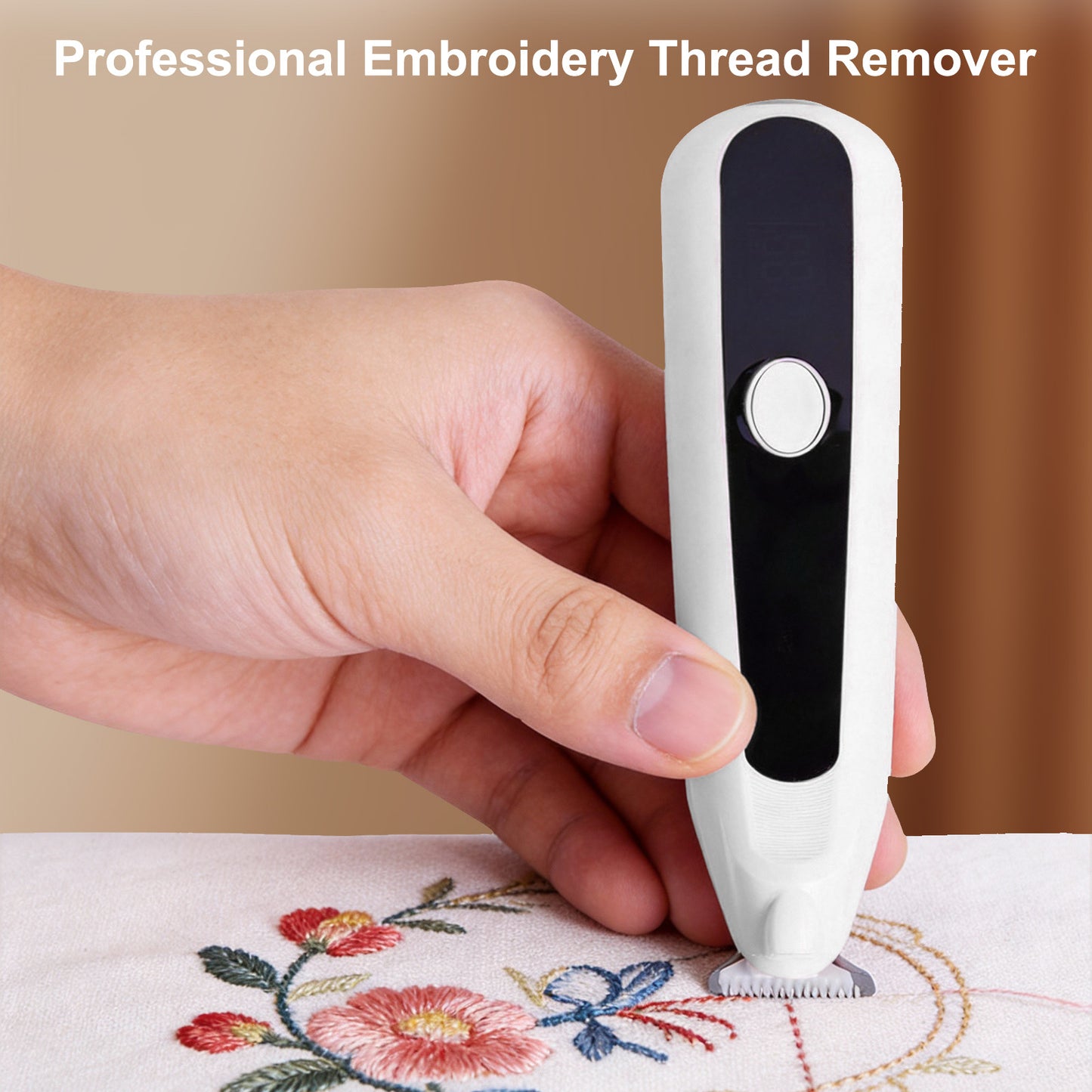 Electric Professional Seam Ripper Rechargeable Stitches Eraser for Embroidery Embroidery Tools for Women Mothers Beginners Enthusiasts (White)