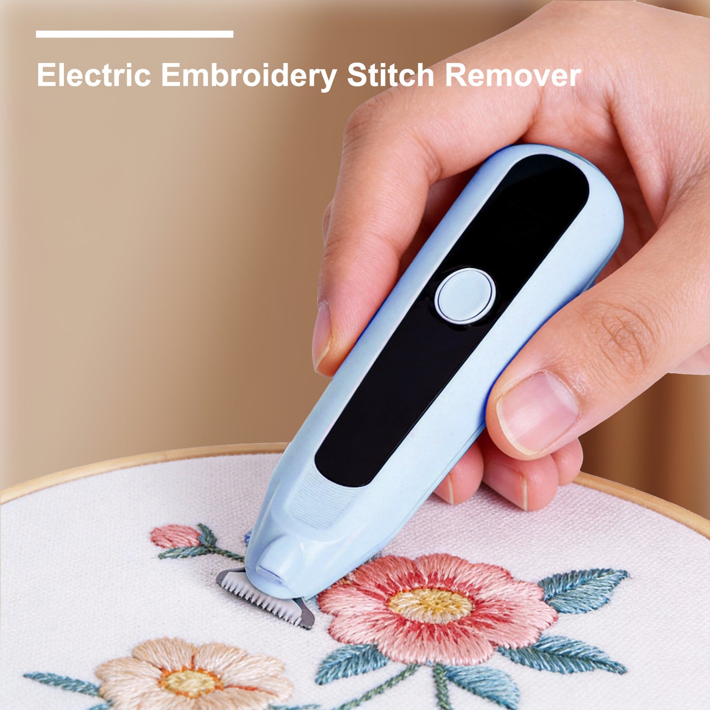 Electric Professional Seam Ripper Rechargeable Stitches Eraser for Embroidery Embroidery Tools for Women Mothers Beginners Enthusiasts (Blue)