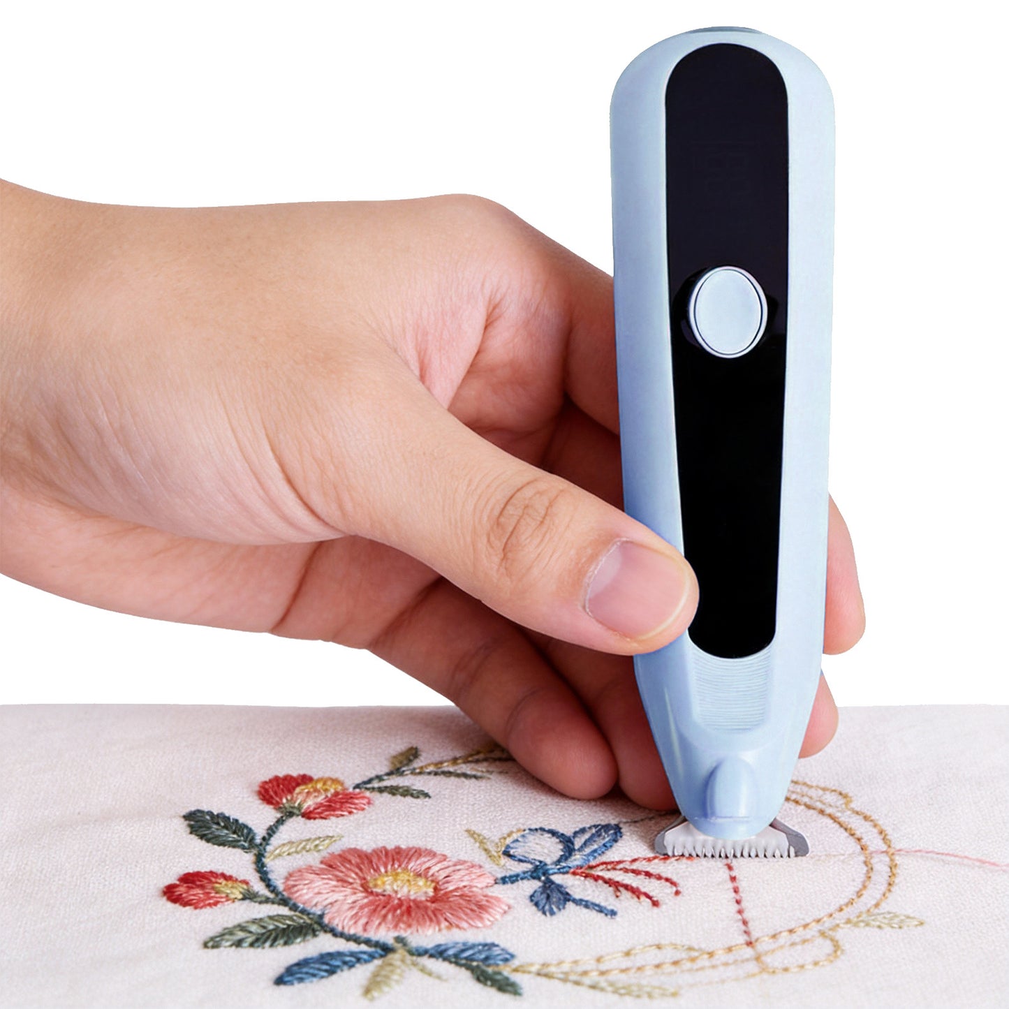Electric Professional Seam Ripper Rechargeable Stitches Eraser for Embroidery Embroidery Tools for Women Mothers Beginners Enthusiasts (Blue)