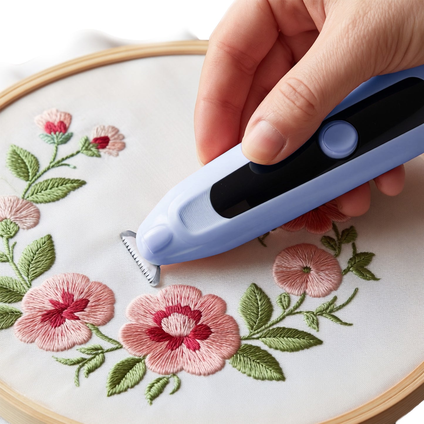 Electric Professional Seam Ripper Rechargeable Stitches Eraser for Embroidery Embroidery Tools for Women Mothers Beginners Enthusiasts (Blue)