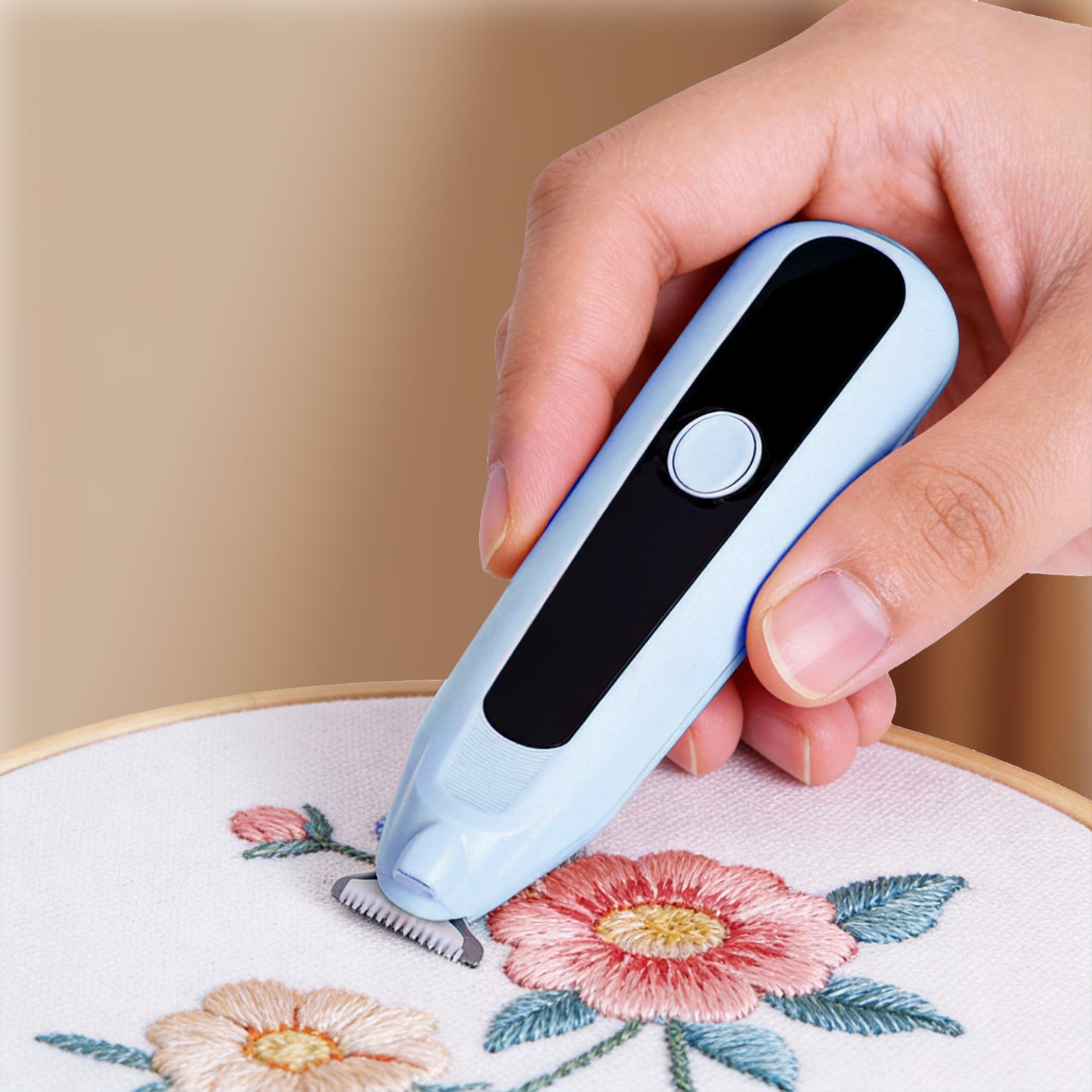 Electric Professional Seam Ripper Rechargeable Stitches Eraser for Embroidery Embroidery Tools for Women Mothers Beginners Enthusiasts (Blue)