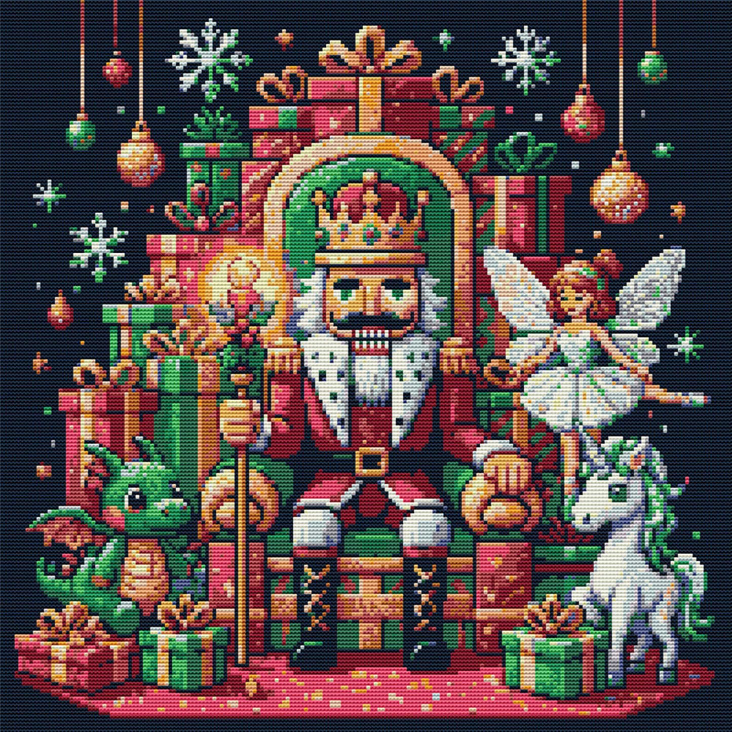King Of Nuts - Partial 14CT Stamped Cross Stitch 44x44CM - Joy Sunday