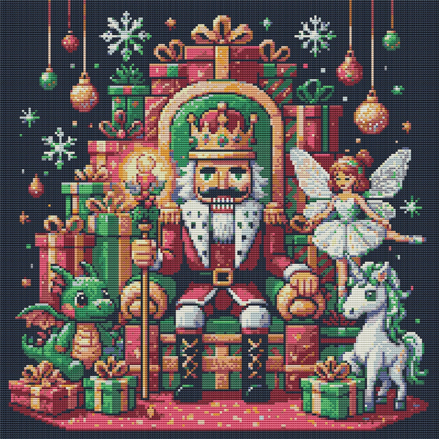 King Of Nuts - Partial 14CT Stamped Cross Stitch 44x44CM - Joy Sunday
