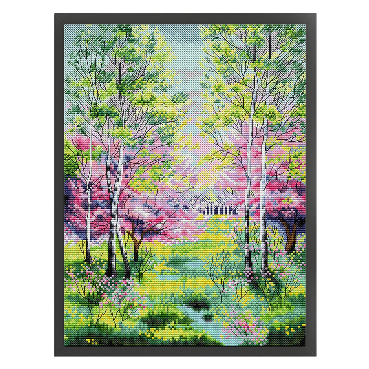 Woods In Spring - Full 14CT Stamped Cross Stitch 31x40CM - Joy Sunday