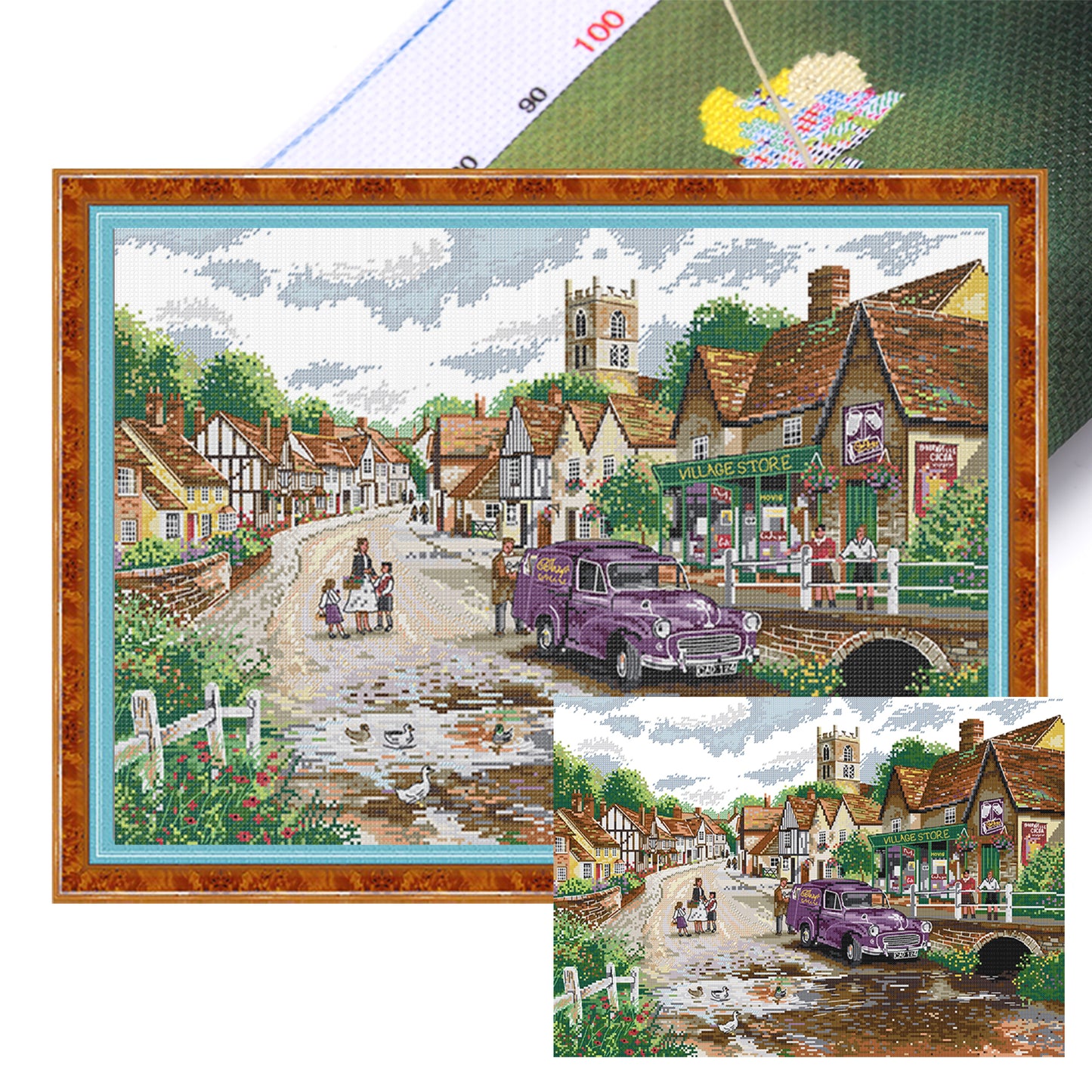 Road Trip - Full 14CT Stamped Cross Stitch 54x40CM - Joy Sunday