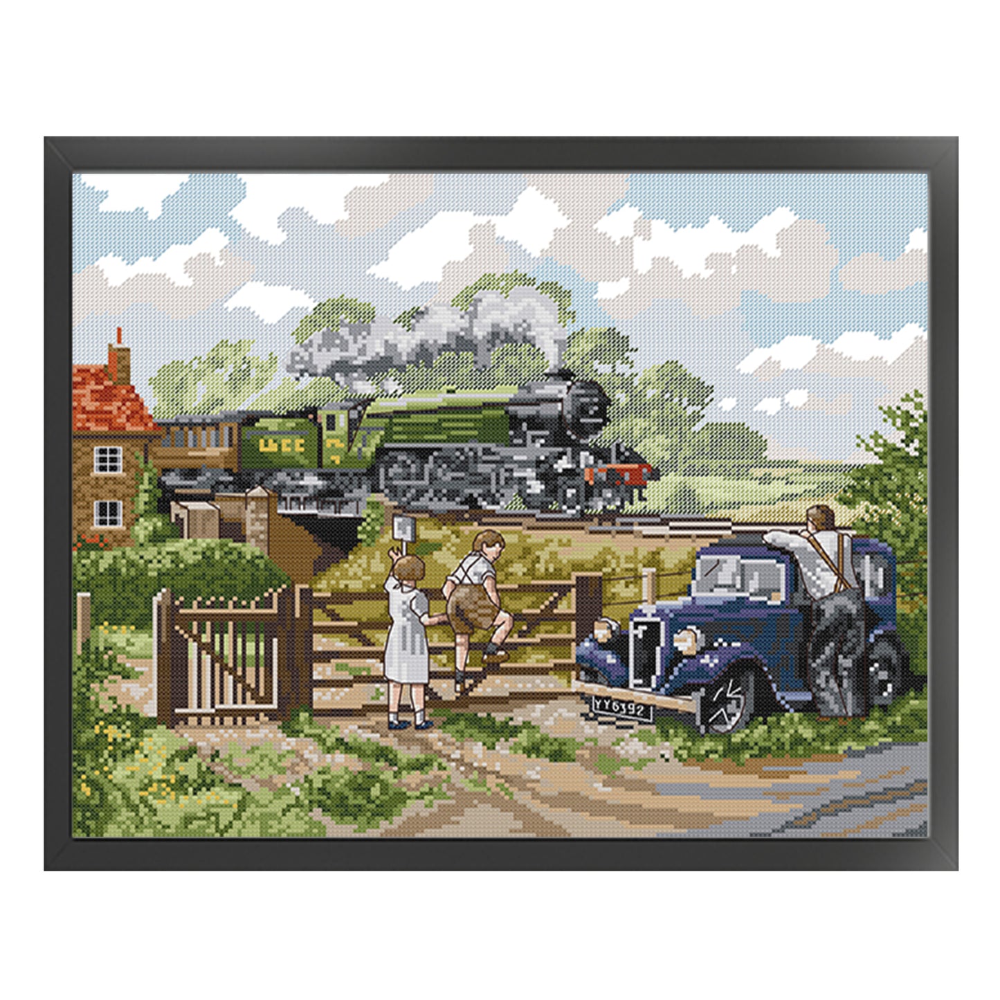 Childhood Memories - Full 14CT Stamped Cross Stitch 43x36CM - Joy Sunday