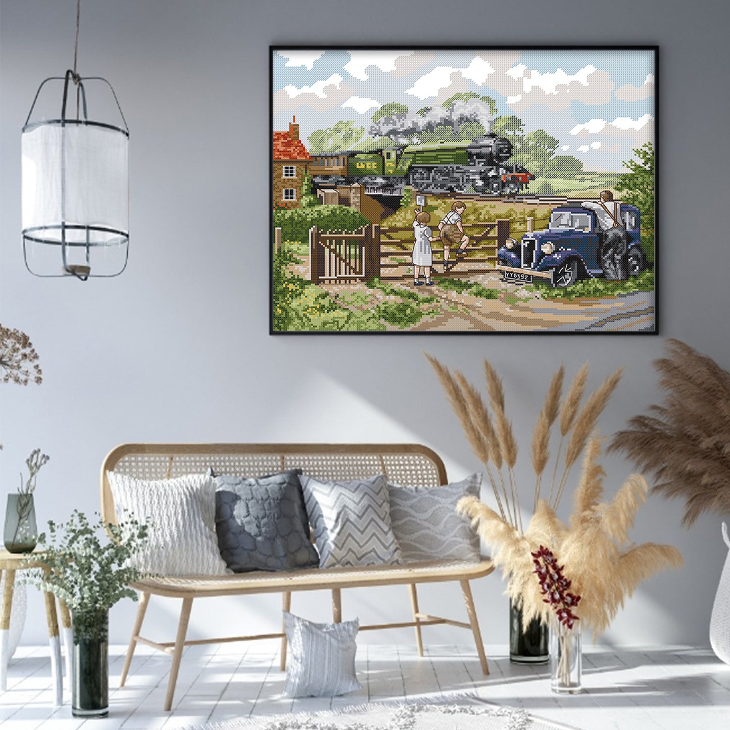 Childhood Memories - Full 14CT Stamped Cross Stitch 43x36CM - Joy Sunday