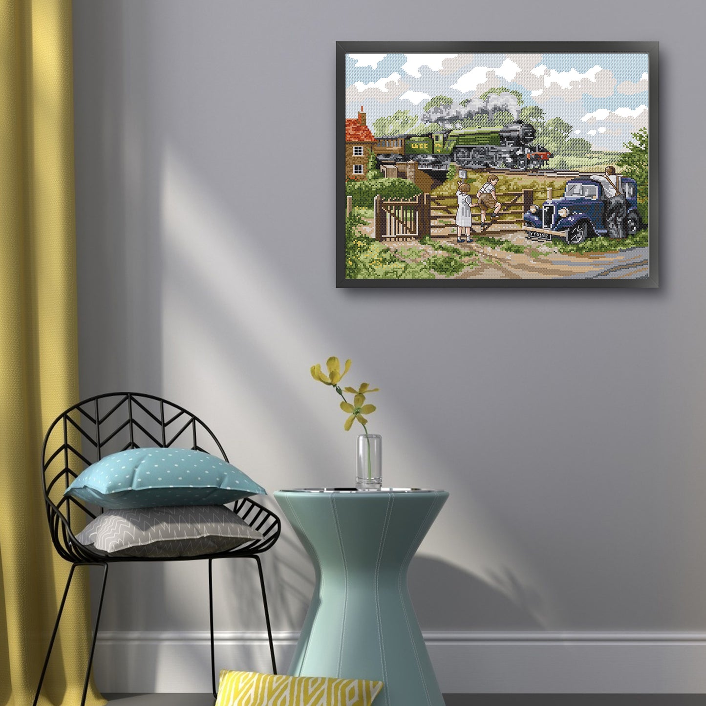 Childhood Memories - Full 14CT Stamped Cross Stitch 43x36CM - Joy Sunday