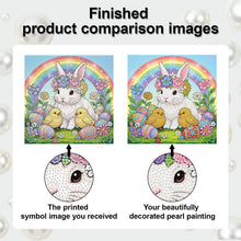 Load image into Gallery viewer, DIY Pearl Painting Kit 25x25CM Rabbit Framed Handmade Pearl Material Art Set Room Wall Decoration
