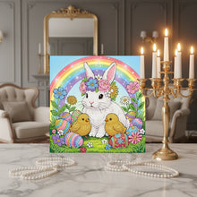Load image into Gallery viewer, DIY Pearl Painting Kit 25x25CM Rabbit Framed Handmade Pearl Material Art Set Room Wall Decoration
