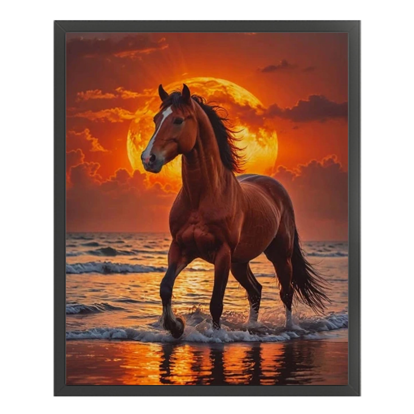 Horse - Full 11CT Stamped Cross Stitch 40x50CM - Huacan