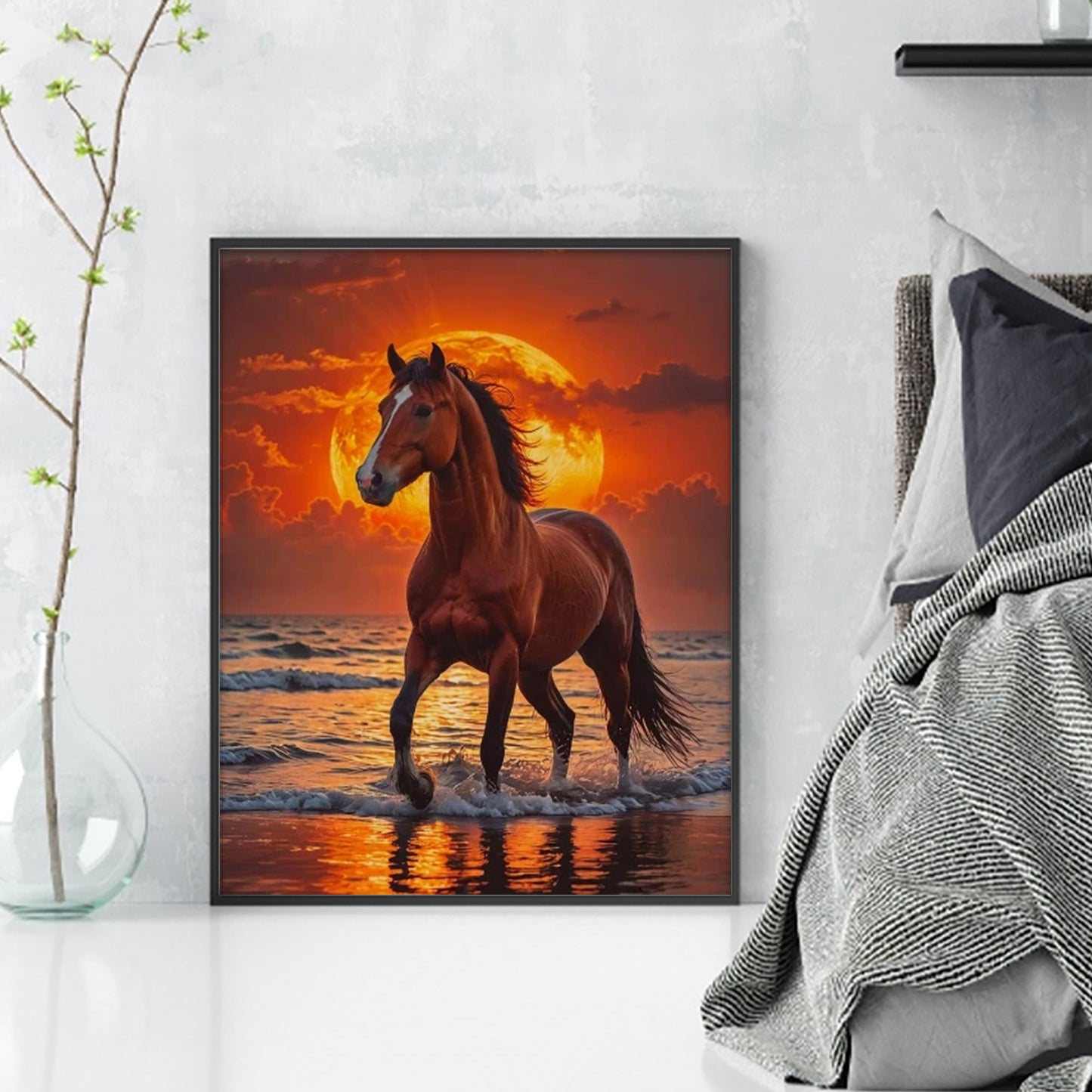 Horse - Full 11CT Stamped Cross Stitch 40x50CM - Huacan