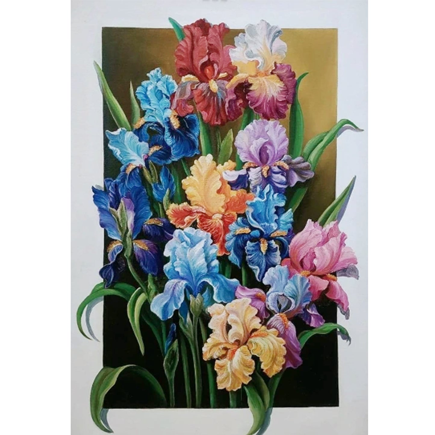 Iris - Full 11CT Stamped Cross Stitch 40x60CM - Huacan