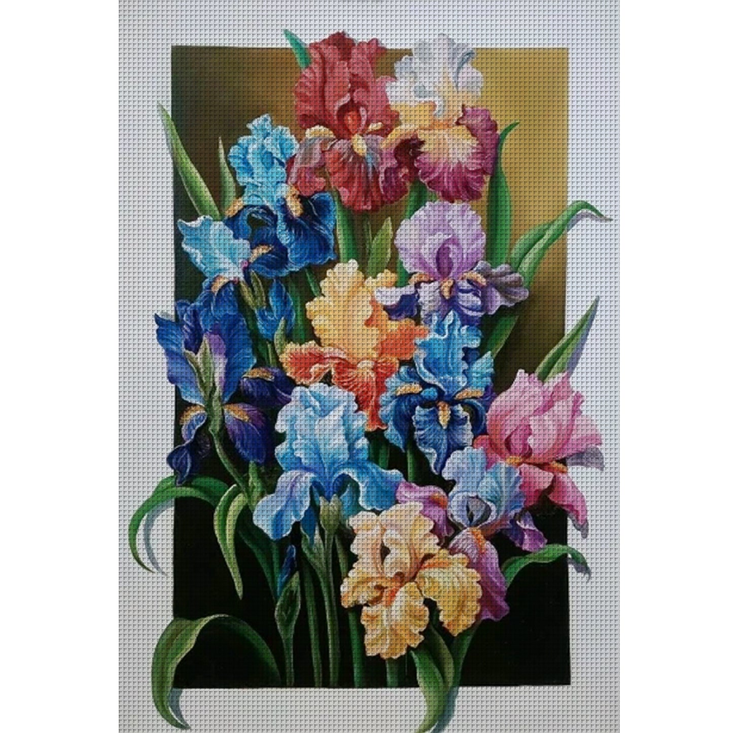 Iris - Full 11CT Stamped Cross Stitch 40x60CM - Huacan