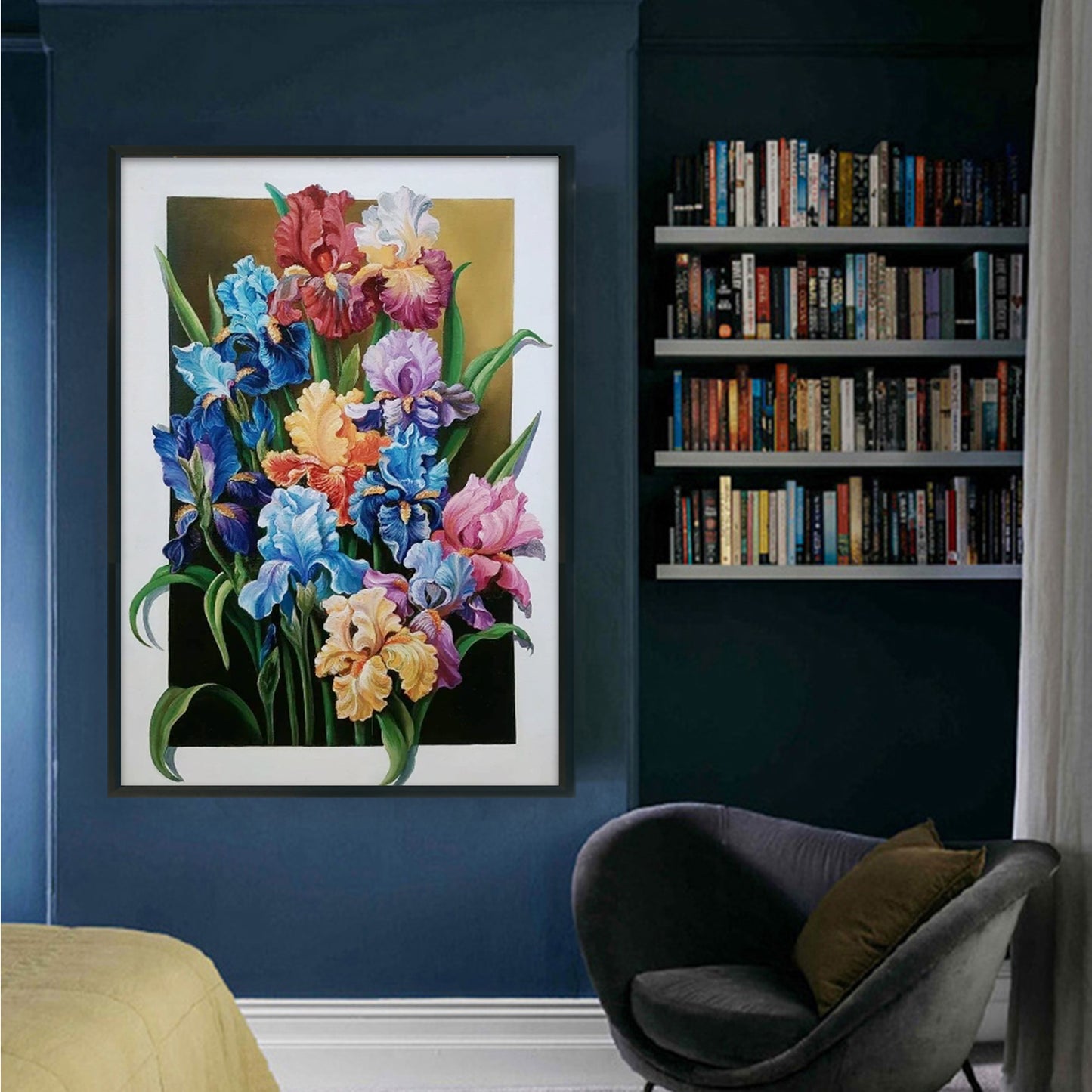 Iris - Full 11CT Stamped Cross Stitch 40x60CM - Huacan