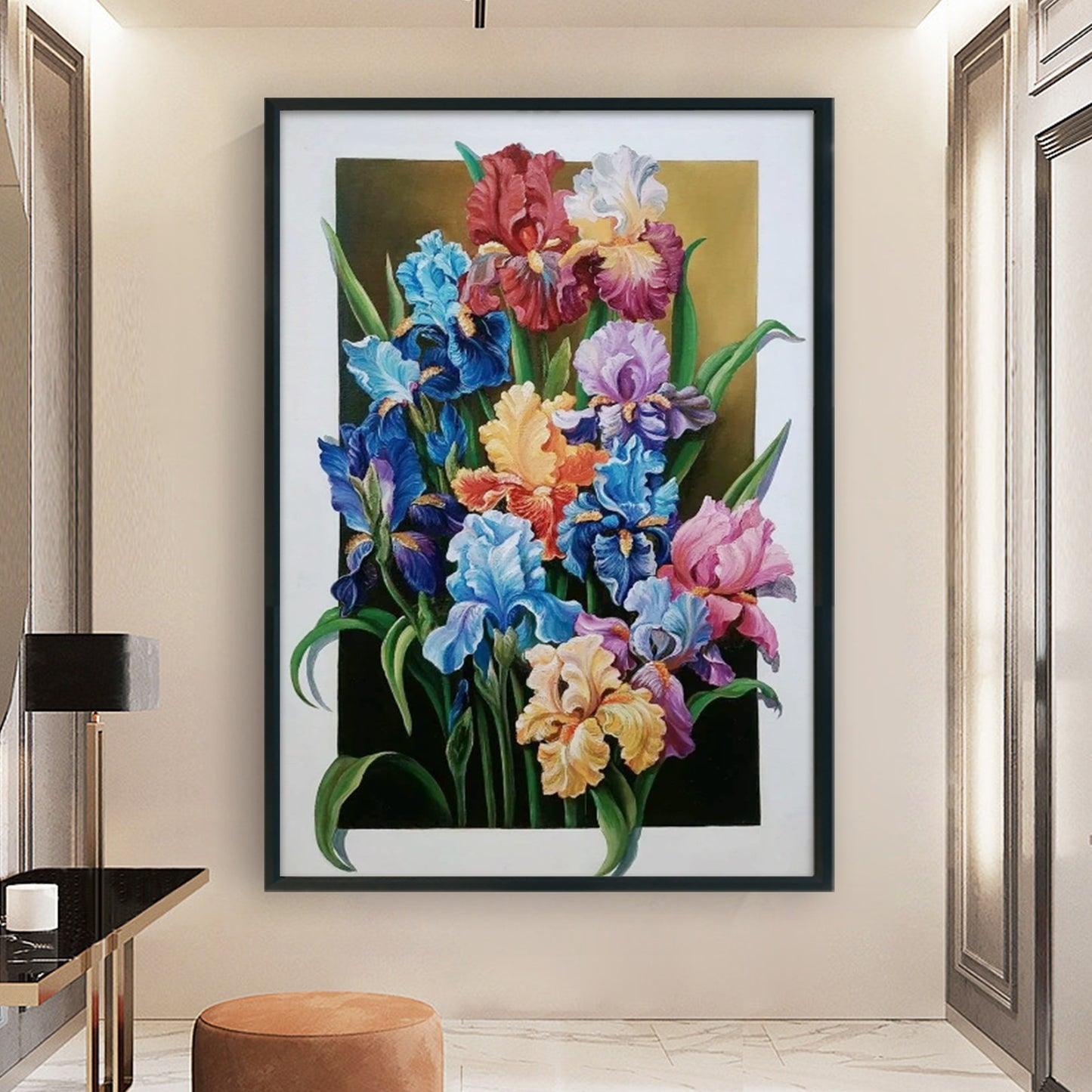 Iris - Full 11CT Stamped Cross Stitch 40x60CM - Huacan