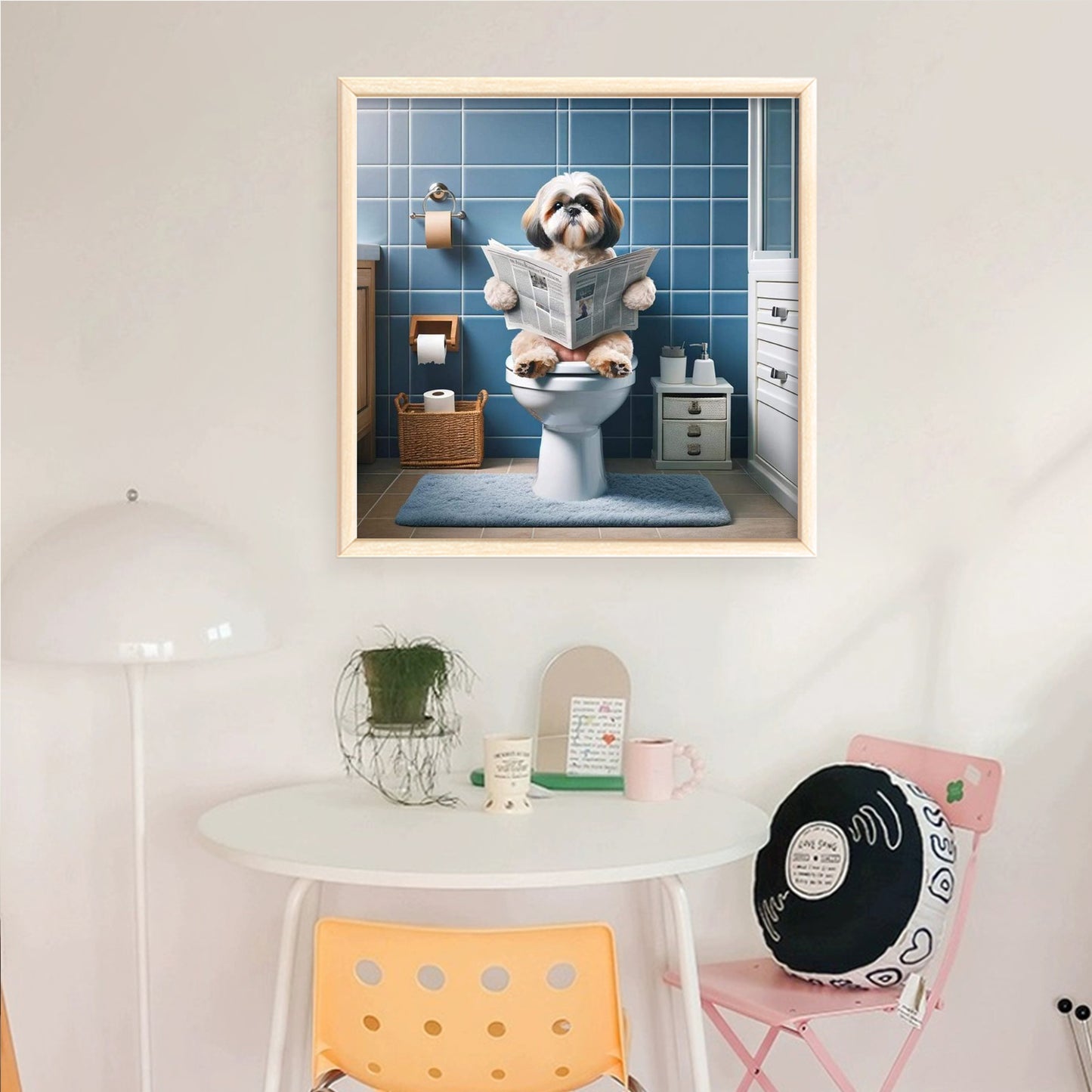Shih Tzu - Full 11CT Counted Cross Stitch 40x40CM - Yishu
