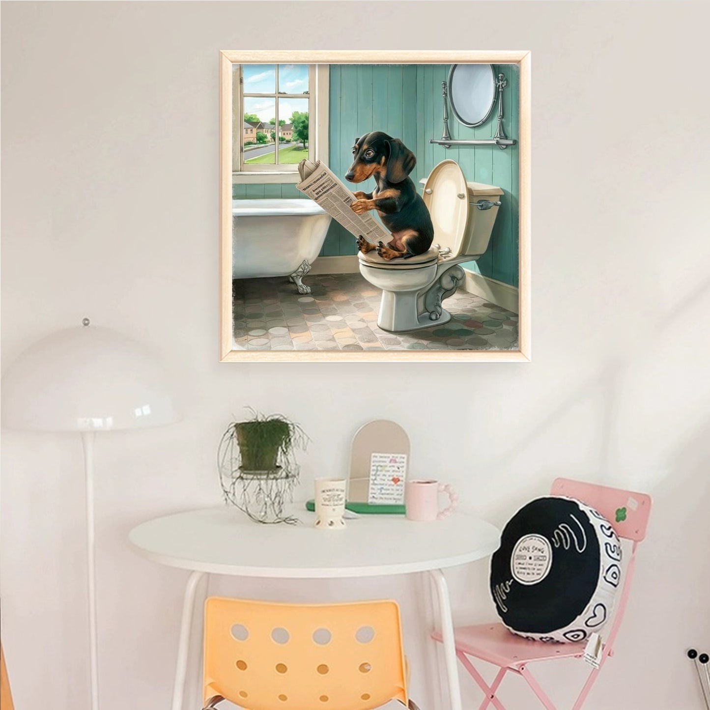 Dachshund - Full 11CT Counted Cross Stitch 40x40CM - Yishu