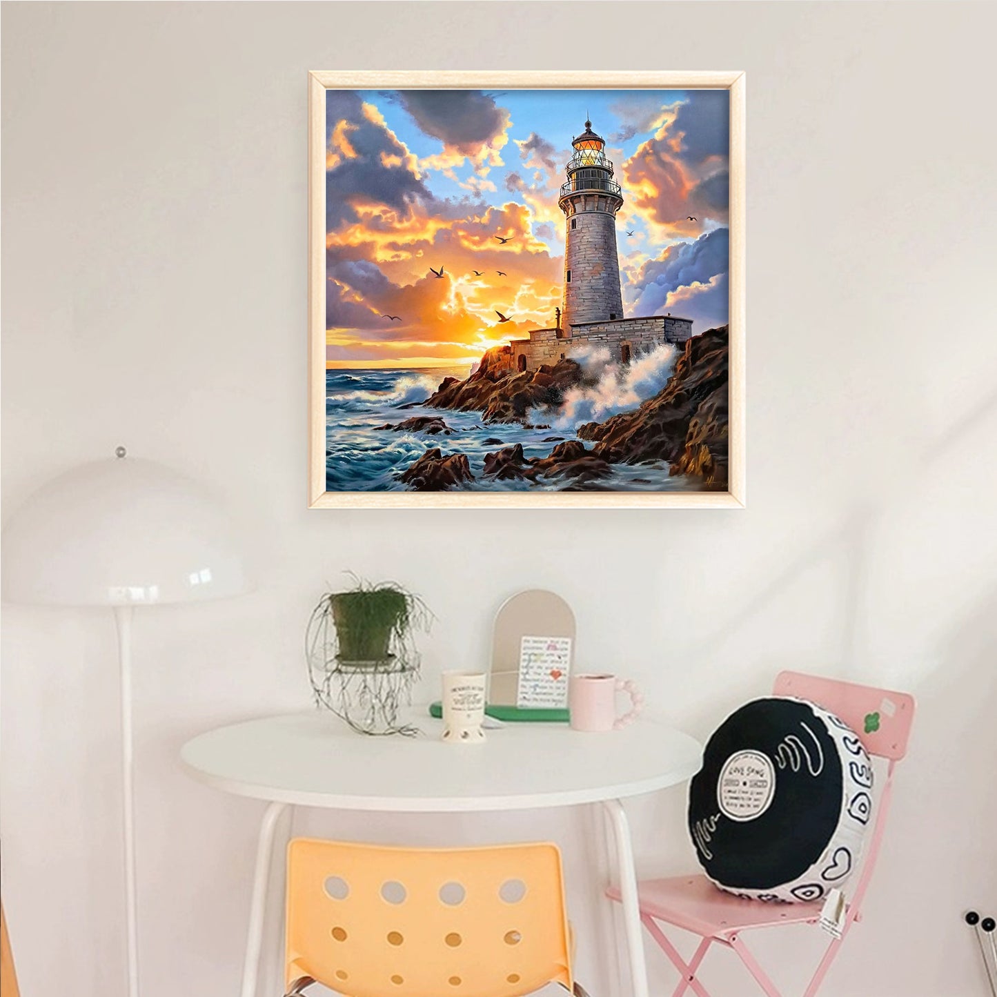 Lighthouse - Full 11CT Counted Cross Stitch 40x40CM - Yishu