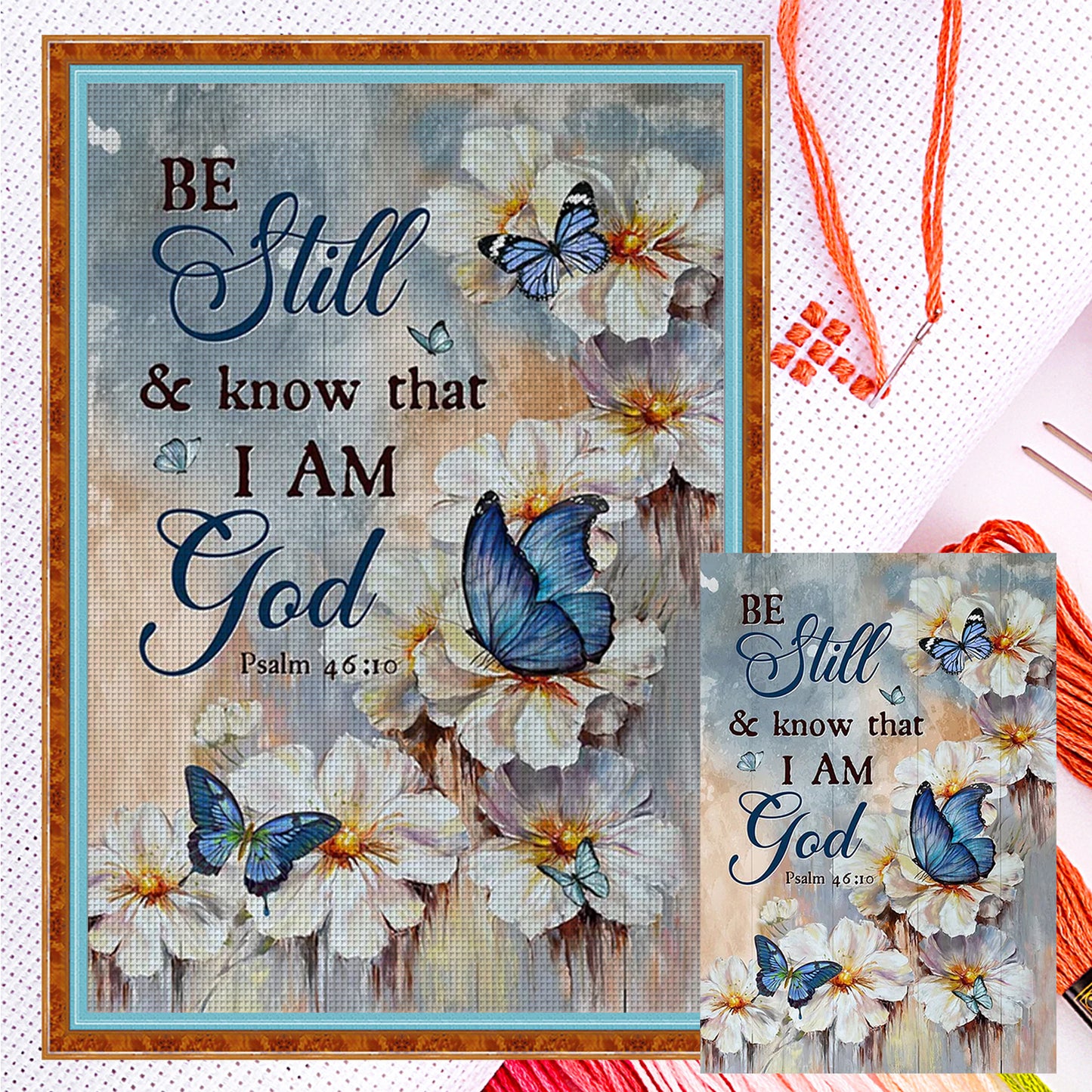 Slogan - Full 11CT Counted Cross Stitch 40x40CM - Yishu