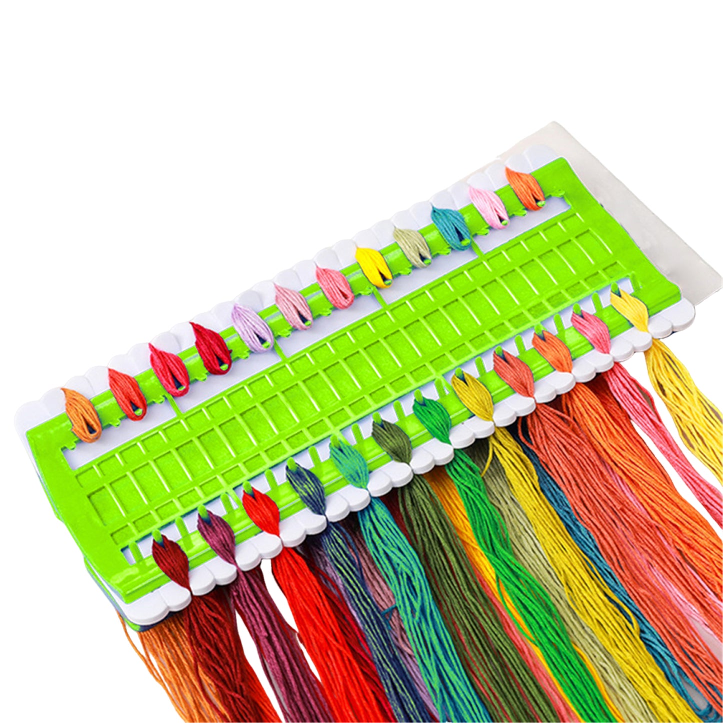 50 Positions Plastic Floss Organizer Cross Stitch Embroidery Thread Storage Rack Sewing Tools Gifts for Beginners Adults (Green)