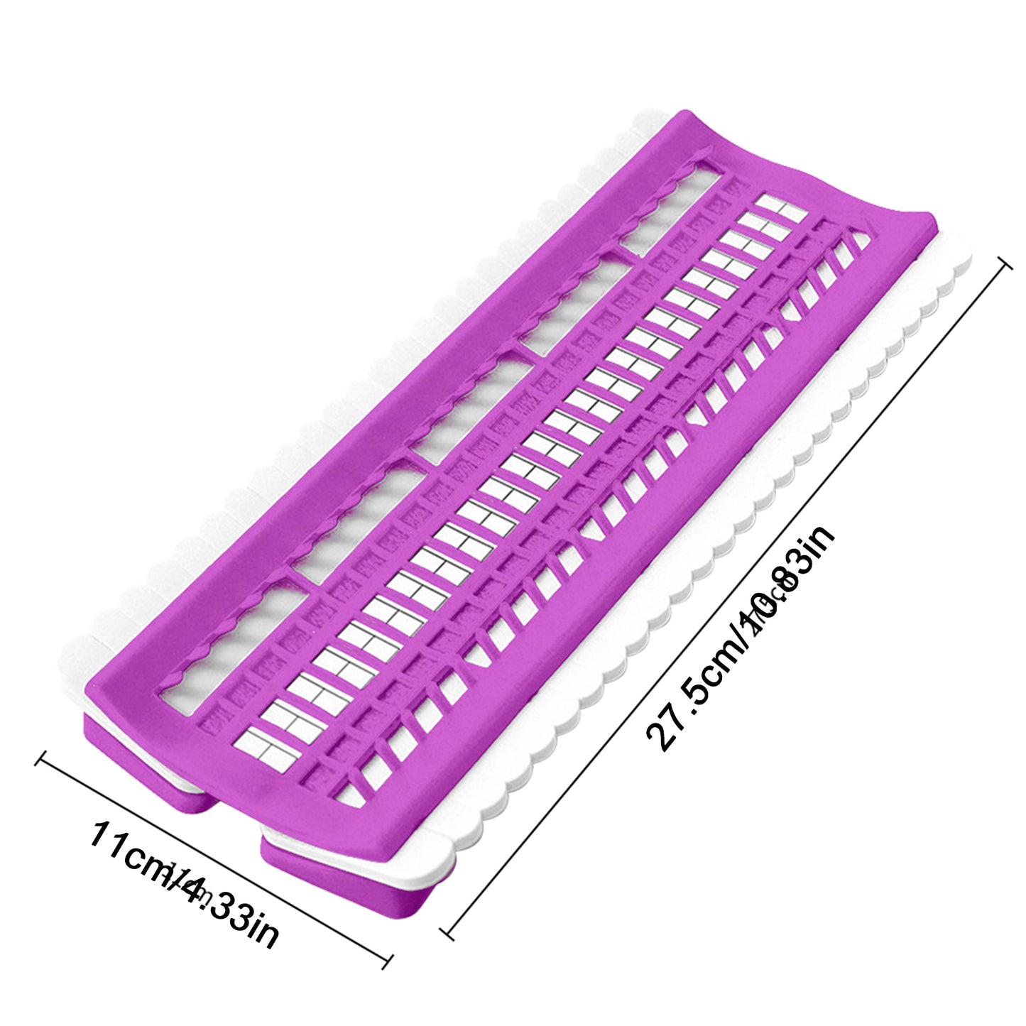 50 Positions Plastic Floss Organizer Cross Stitch Embroidery Thread Storage Rack Sewing Tools Gifts for Beginners Adults (Purple)