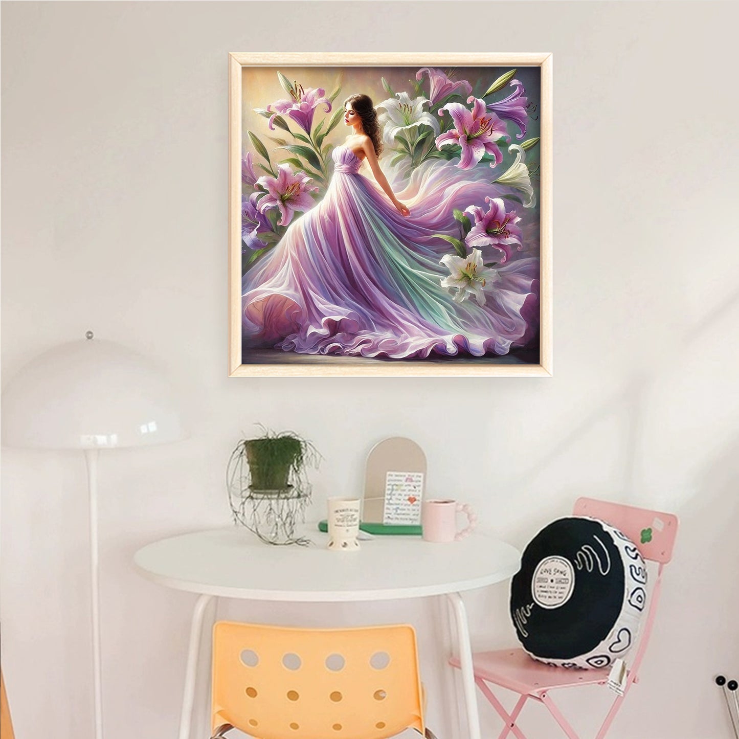 Flower Girl - Full 11CT Counted Cross Stitch 45x45CM - Yishu