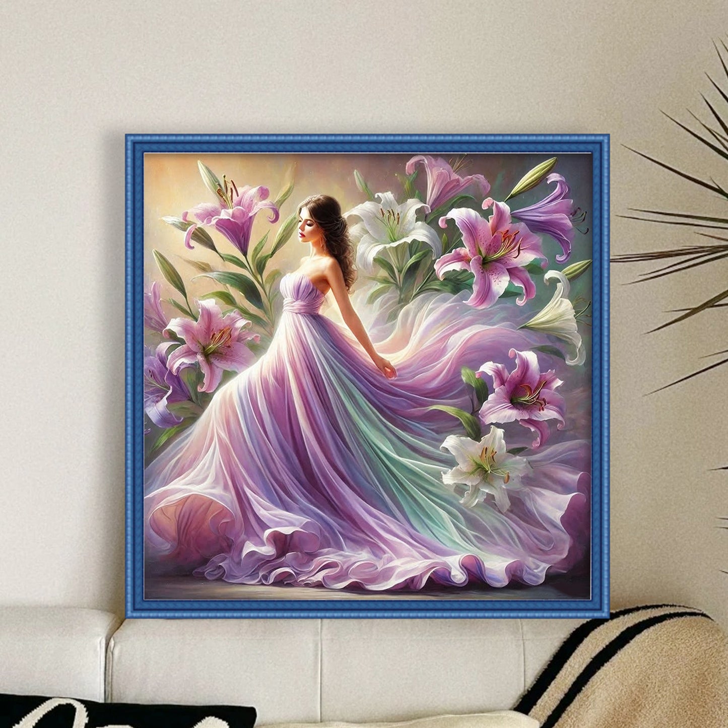 Flower Girl - Full 11CT Counted Cross Stitch 45x45CM - Yishu