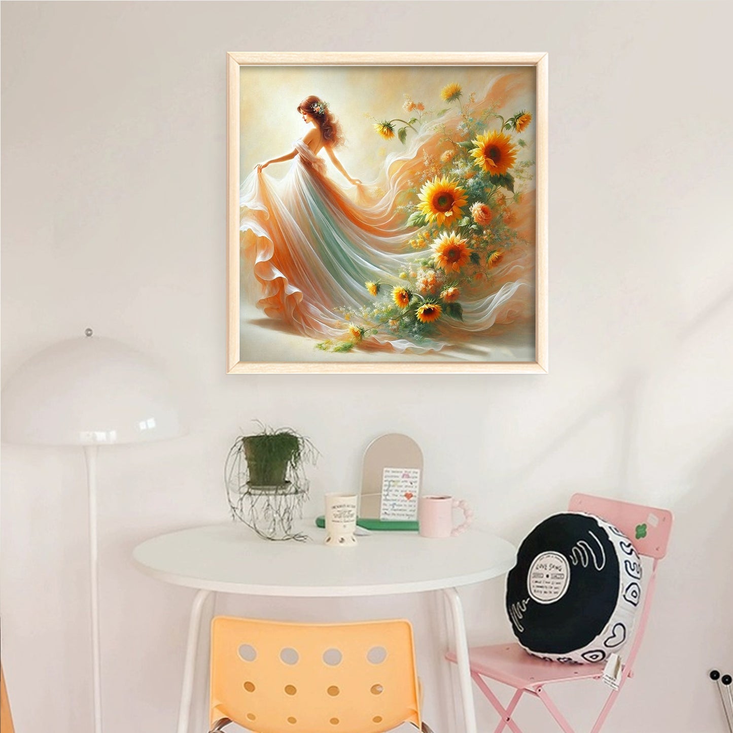 Flower Girl - Full 11CT Counted Cross Stitch 45x45CM - Yishu