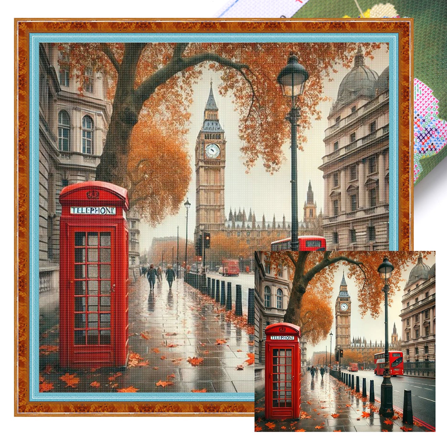 Landscape - Full 14CT Stamped Cross Stitch 40x40CM - Yishu