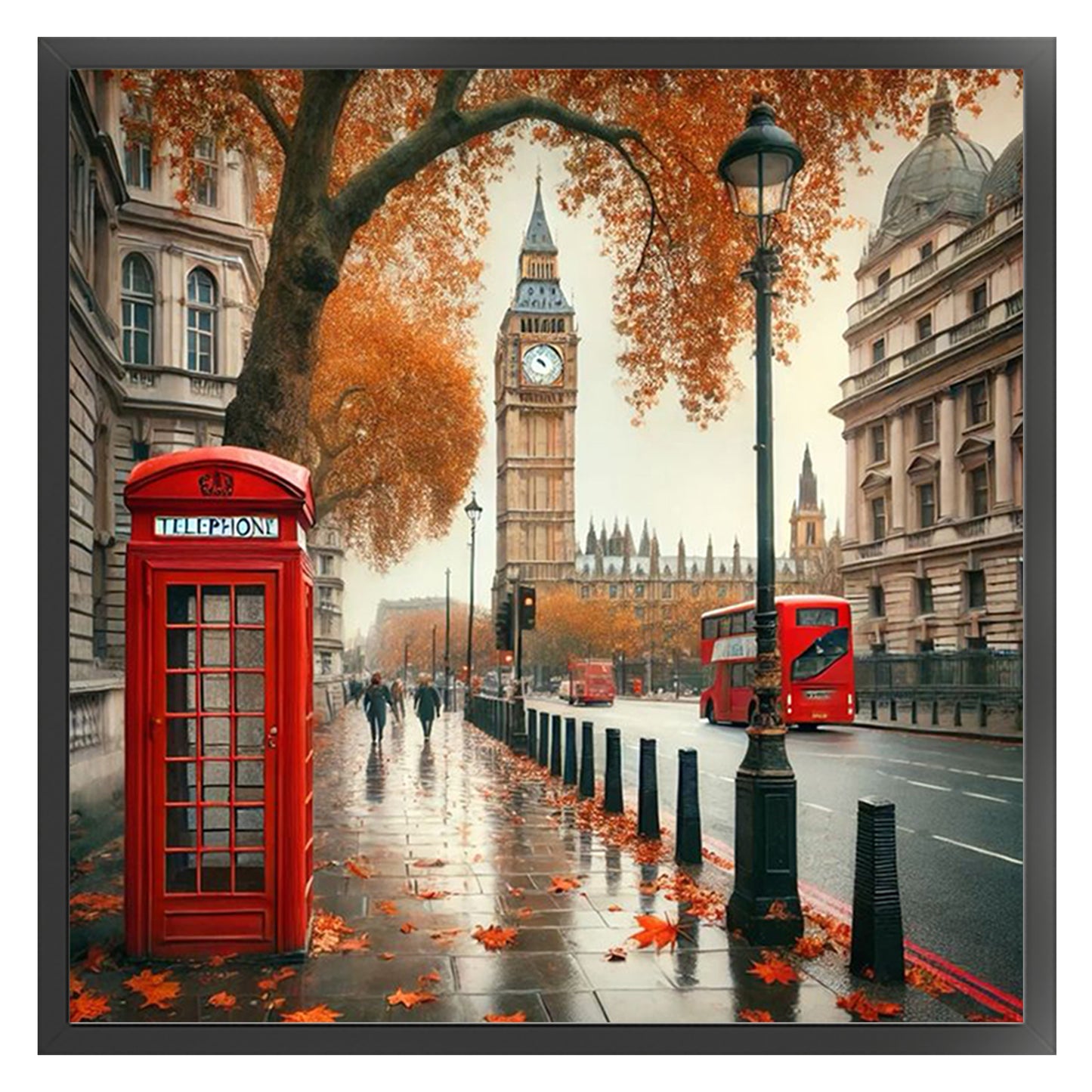 Landscape - Full 14CT Stamped Cross Stitch 40x40CM - Yishu