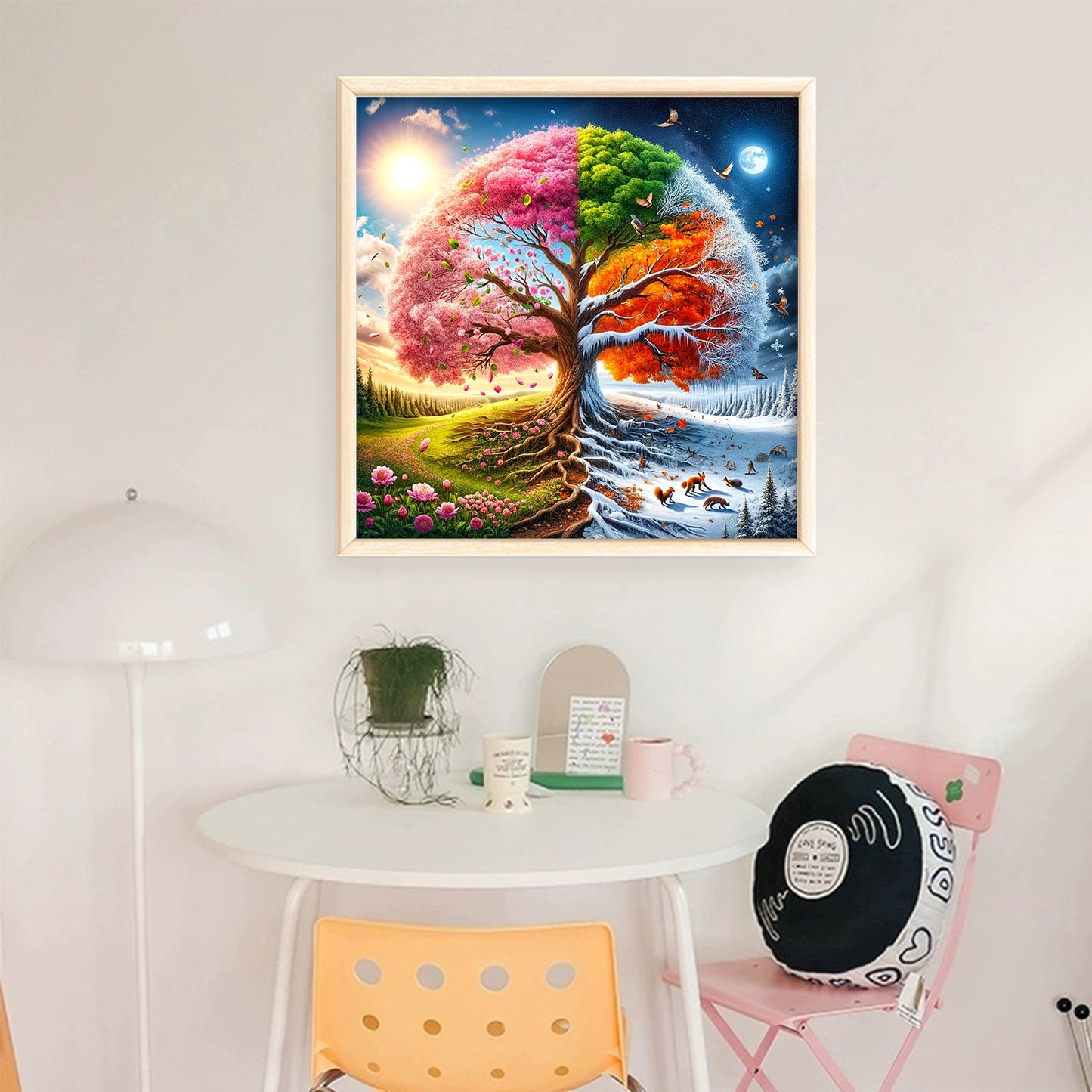 Landscape - Full 14CT Stamped Cross Stitch 40x40CM - Yishu