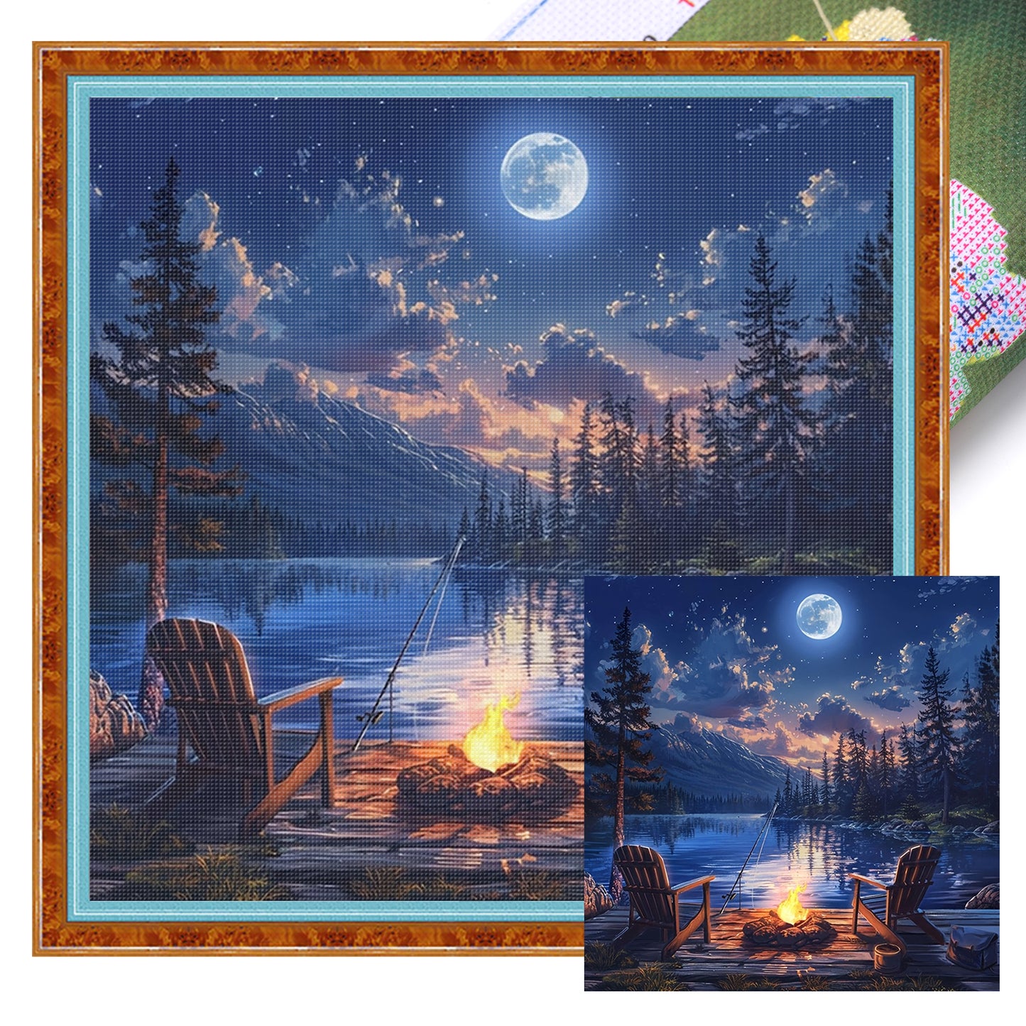 Landscape - Full 14CT Stamped Cross Stitch 40x40CM - Yishu