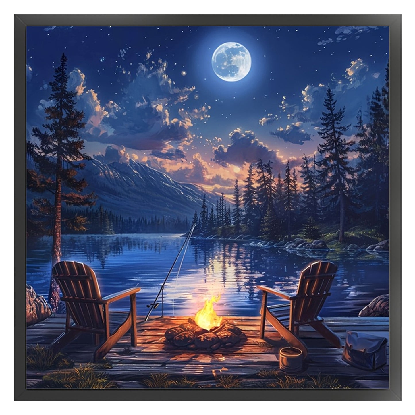 Landscape - Full 14CT Stamped Cross Stitch 40x40CM - Yishu