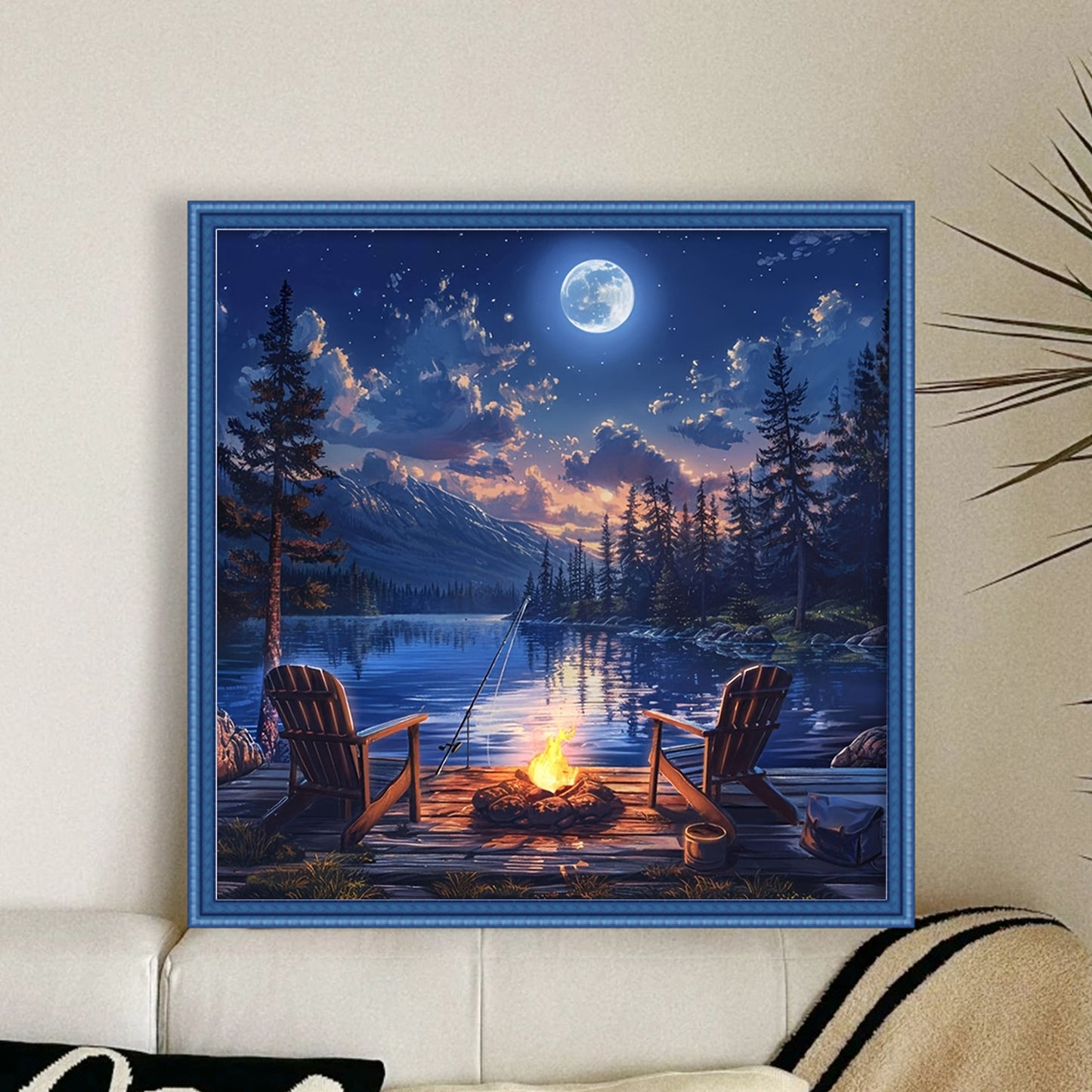 Landscape - Full 14CT Stamped Cross Stitch 40x40CM - Yishu