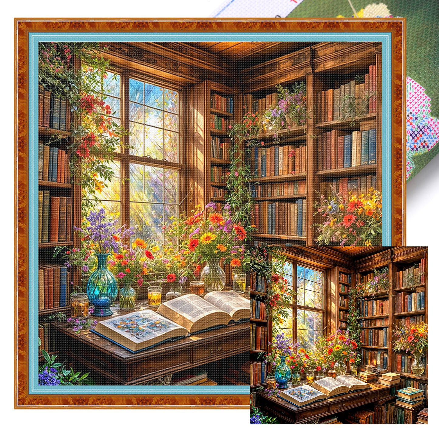Landscape - Full 14CT Stamped Cross Stitch 40x40CM - Yishu