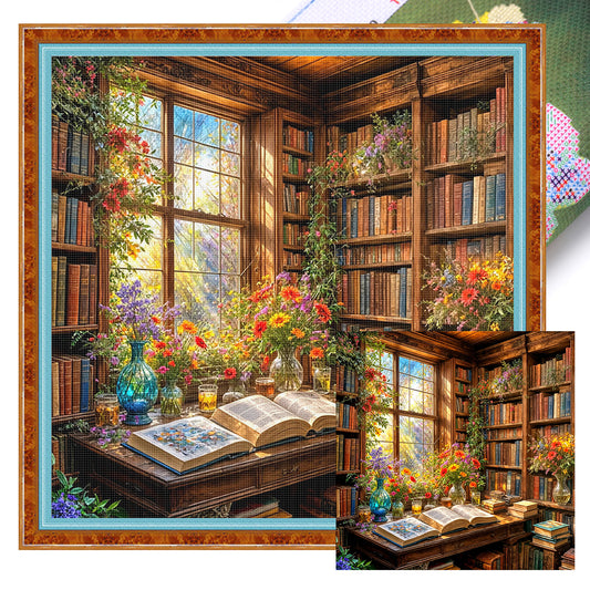 Landscape - Full 14CT Stamped Cross Stitch 40x40CM - Yishu