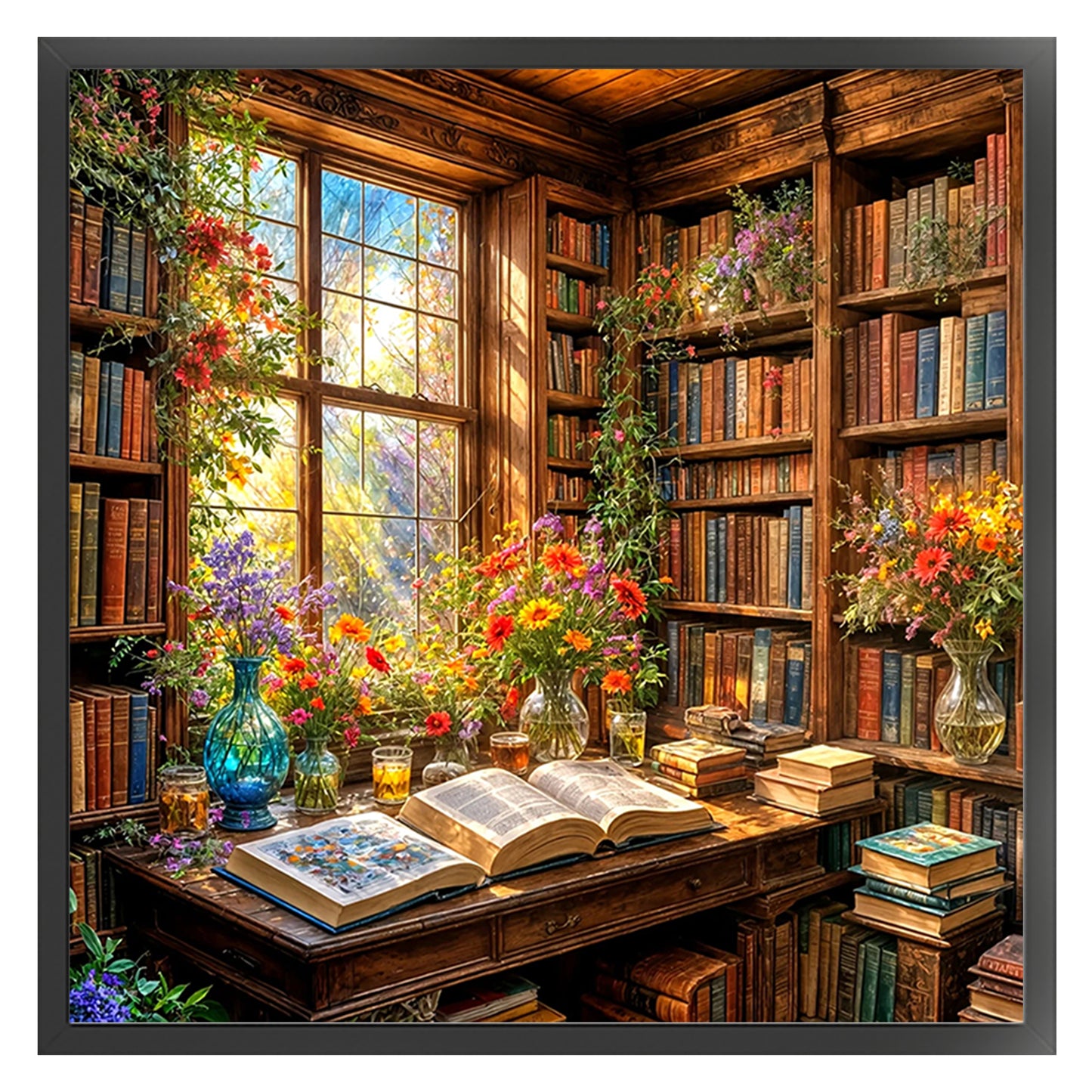 Landscape - Full 14CT Stamped Cross Stitch 40x40CM - Yishu