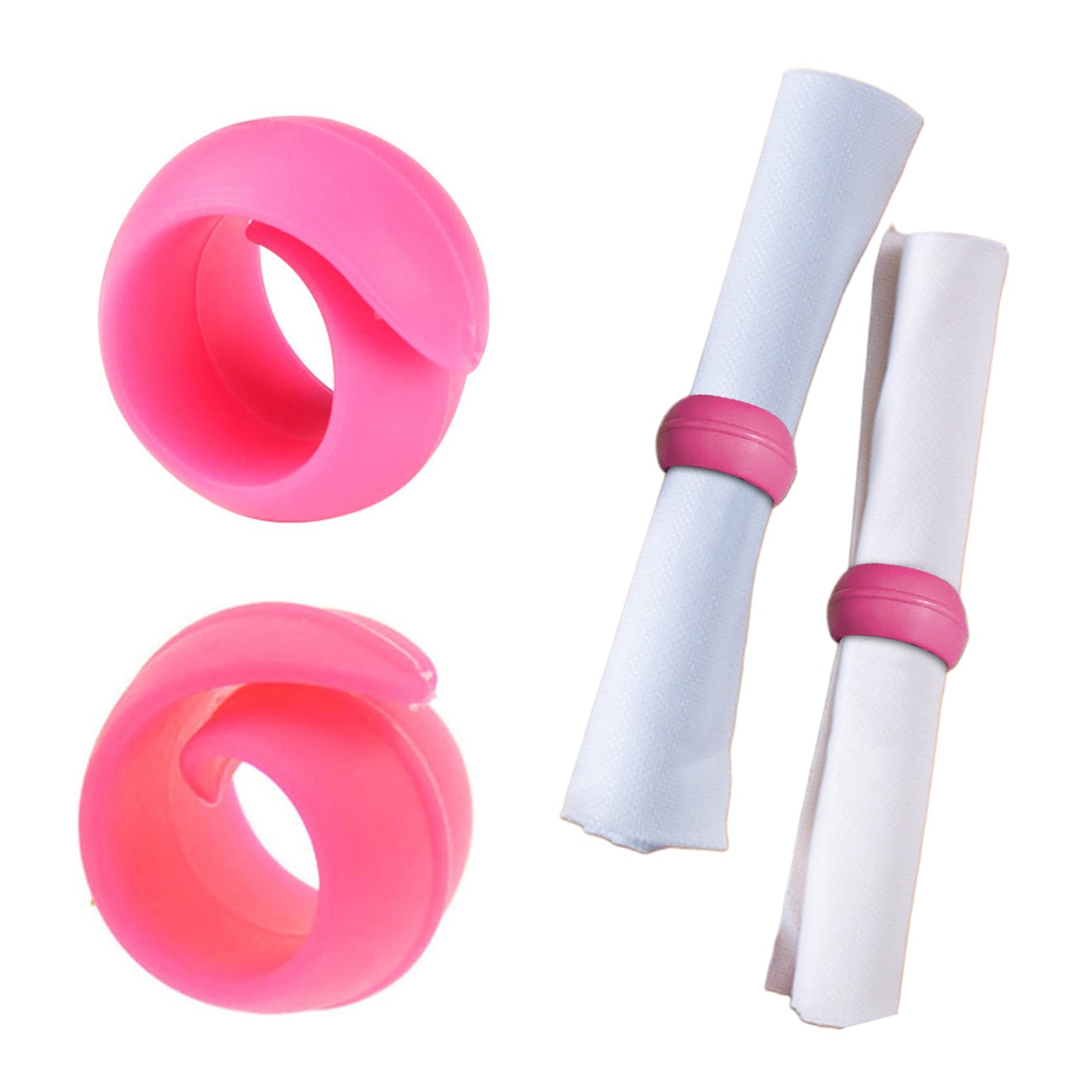 2PCS Silicone Cross Stitch Clip Sewing Machine Thread Spool Savers Thread Spool Rings Clamps Holder for DIY Sewing Machine (Rose Red)