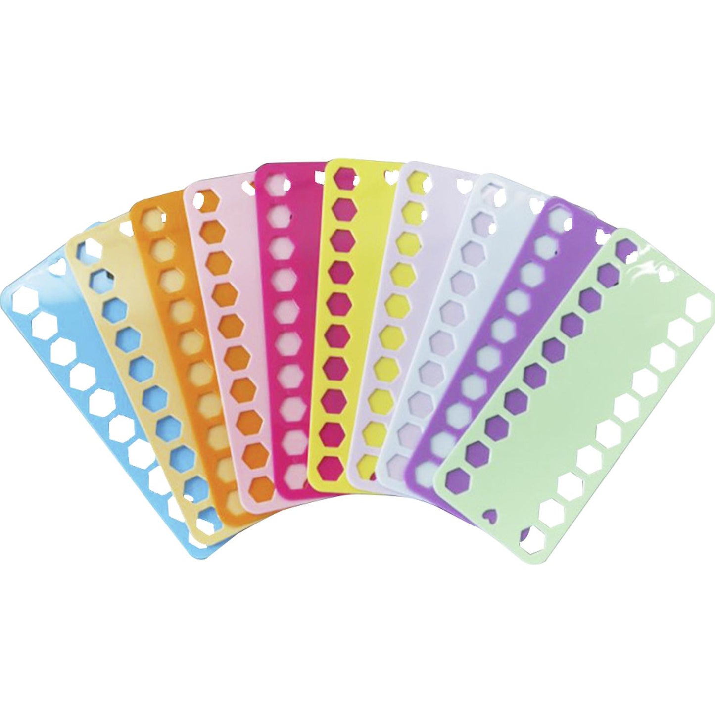 10PCS Cross Stitch Thread Holder Storage Tool User-Friendly Design Winder Color Plastic Board 20 Holes Needlework Project Card