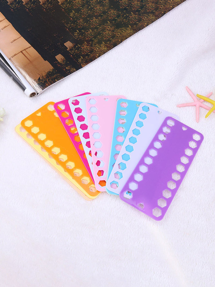 10PCS Cross Stitch Thread Holder Storage Tool User-Friendly Design Winder Color Plastic Board 20 Holes Needlework Project Card