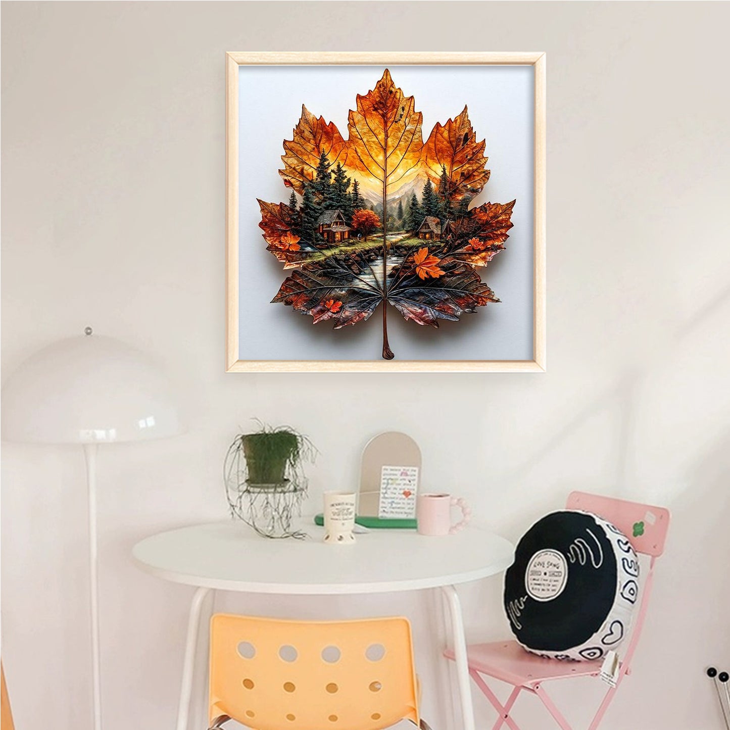 Leaves Scenery - Full 11CT Counted Cross Stitch 45x45CM - Yishu
