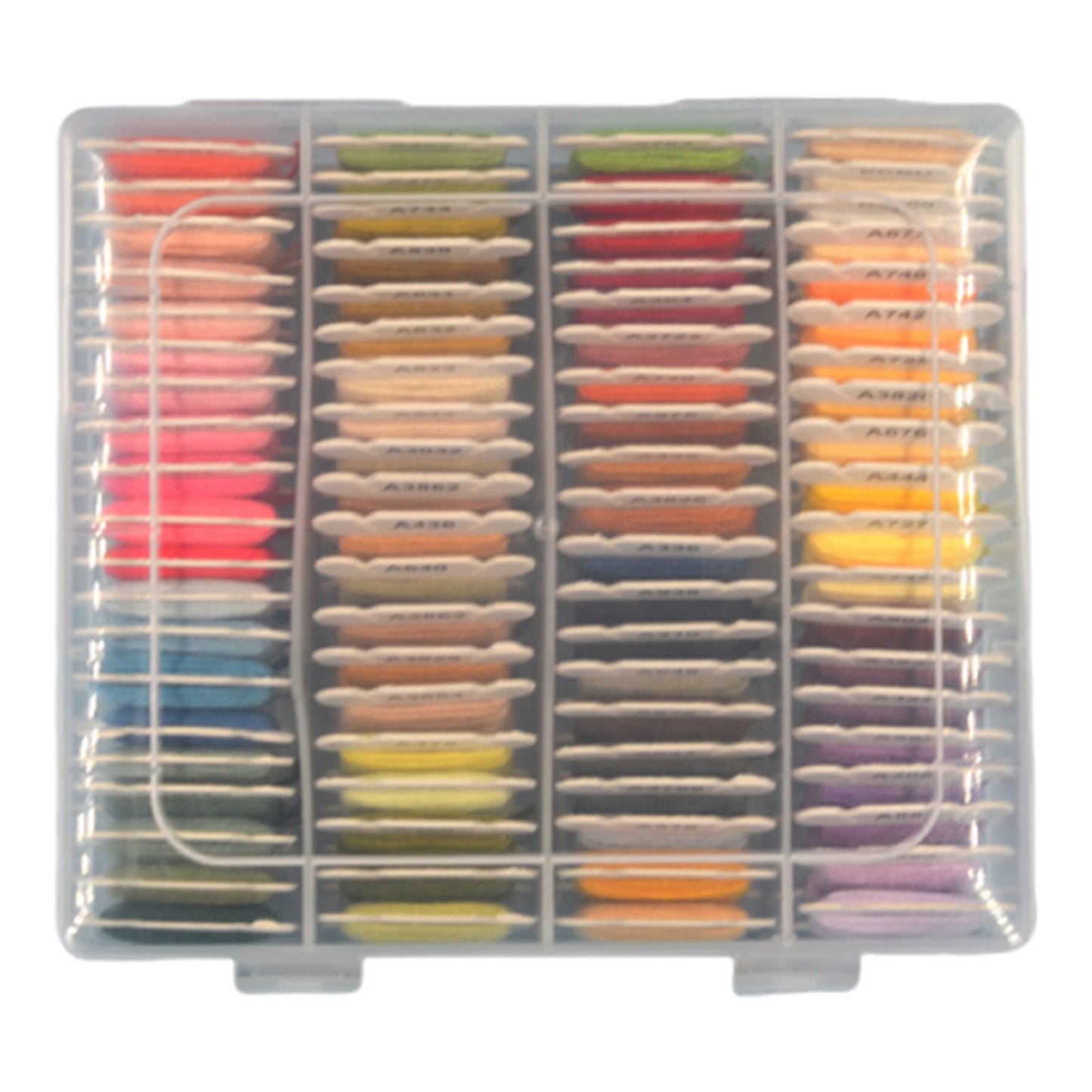 Multi-Color Embroidery Yarn with Transparent Storage Box Cross Stitch Supplies Sewing Embroidery Thread Set for Halloween Christmas Mothers Day (80)