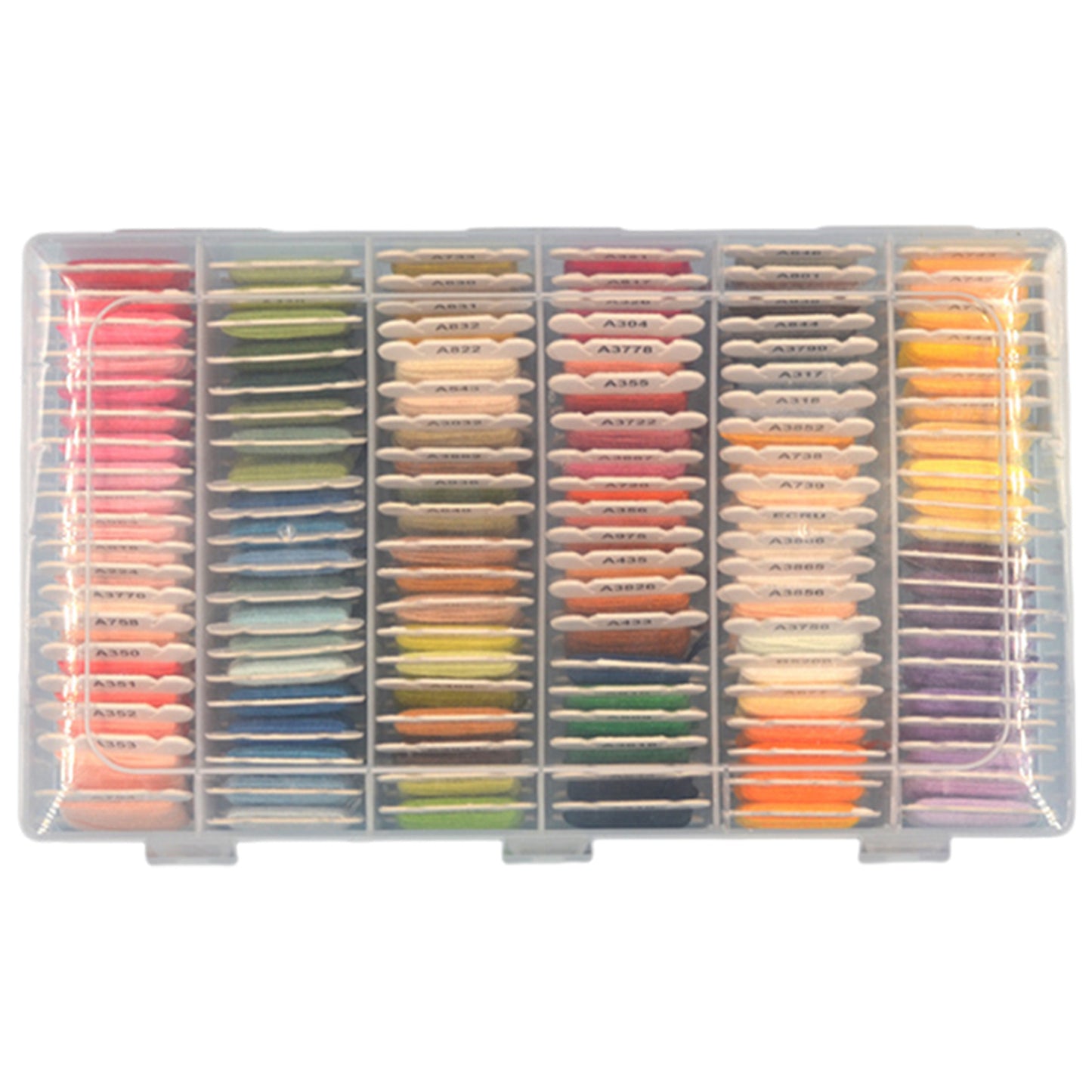 Multi-Color Embroidery Yarn with Transparent Storage Box Cross Stitch Supplies Sewing Embroidery Thread Set for Halloween Christmas Mothers Day (120)