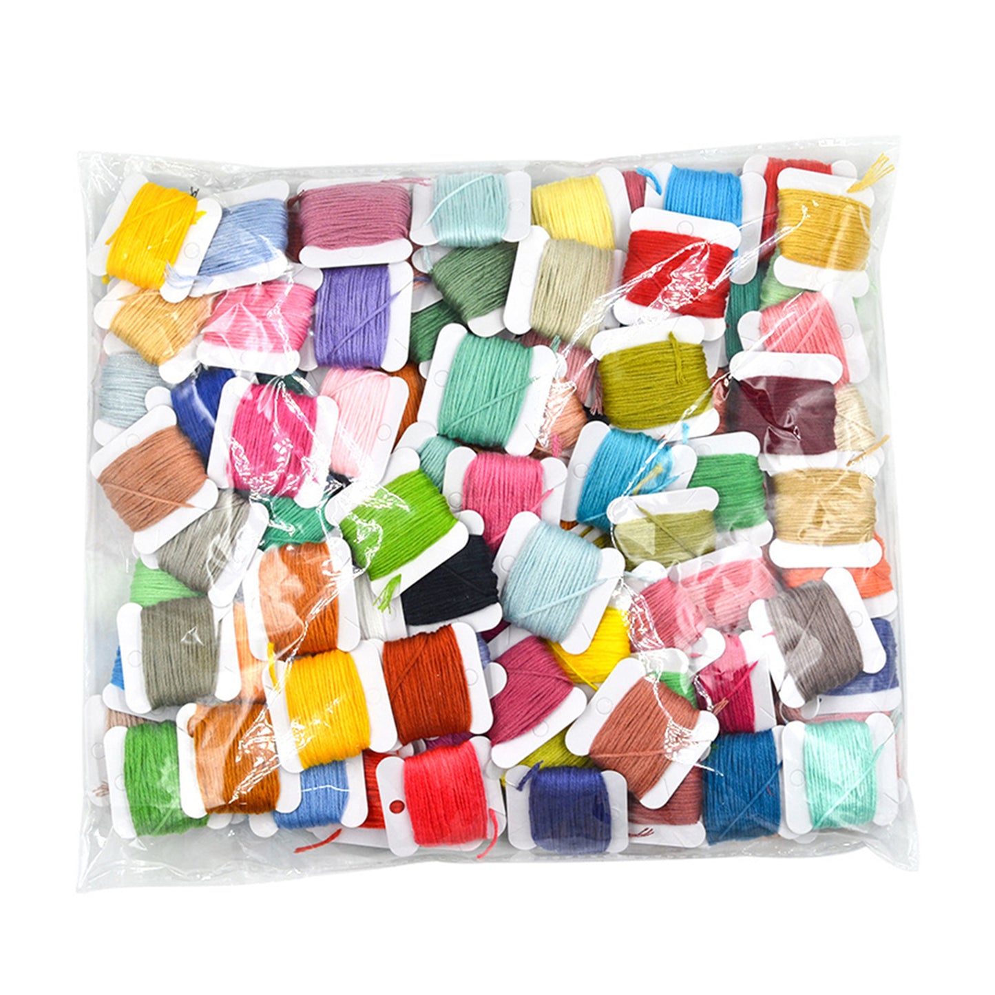 Multi-Color Embroidery Yarn with Transparent Storage Box Cross Stitch Supplies Sewing Embroidery Thread Set for Halloween Christmas Mothers Day (50)