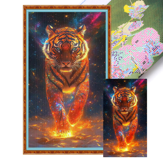 Tiger - Full 14CT Stamped Cross Stitch 40x70CM - Huacan