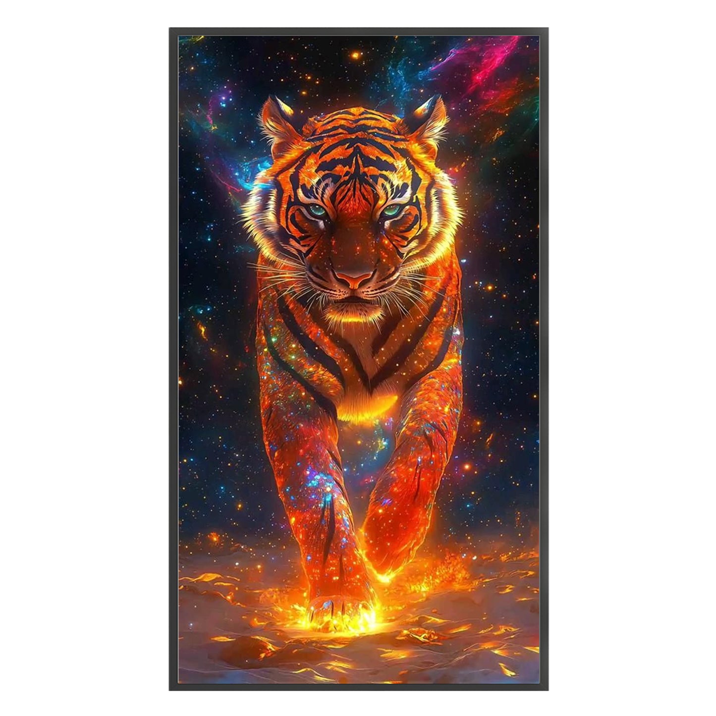 Tiger - Full 14CT Stamped Cross Stitch 40x70CM - Huacan