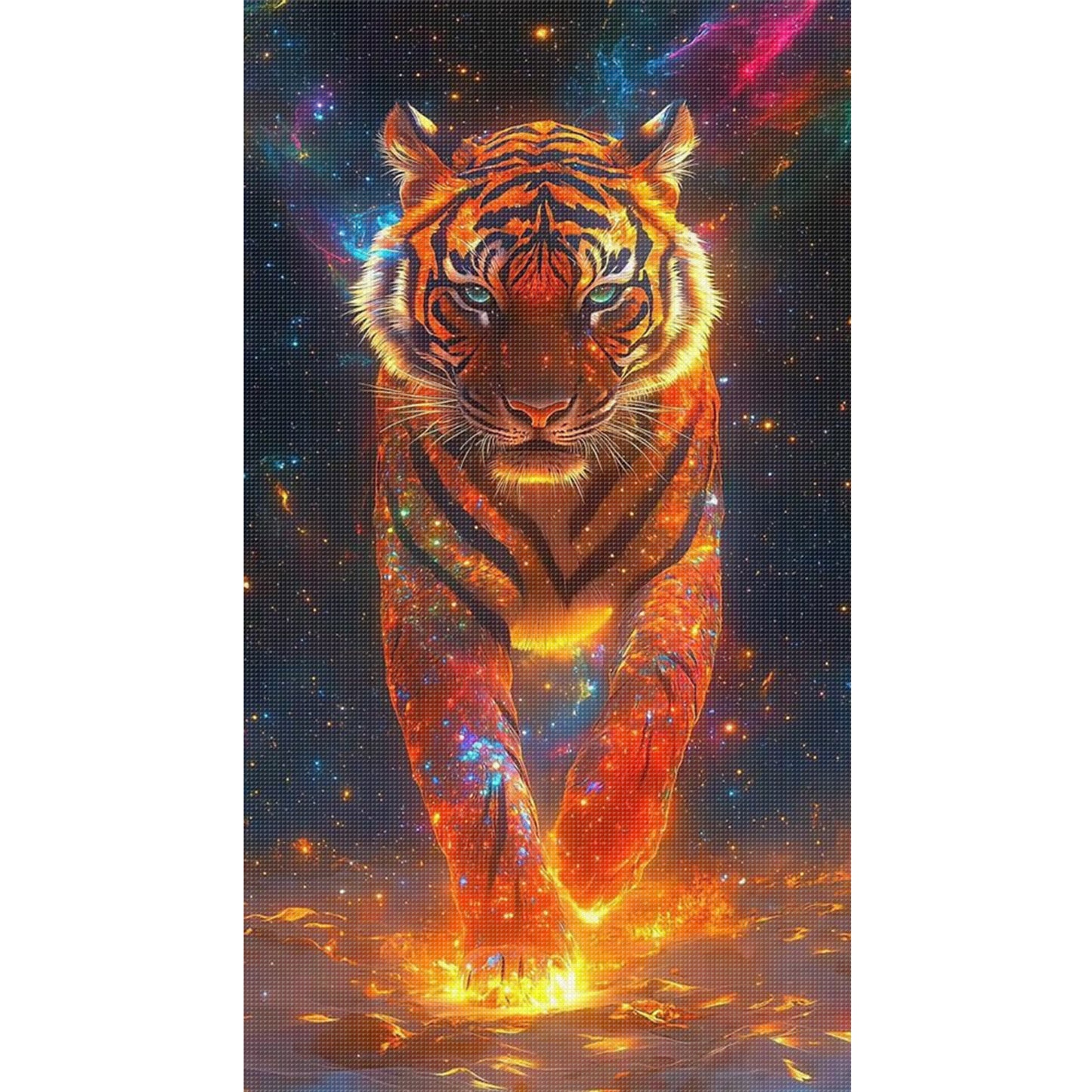 Tiger - Full 14CT Stamped Cross Stitch 40x70CM - Huacan